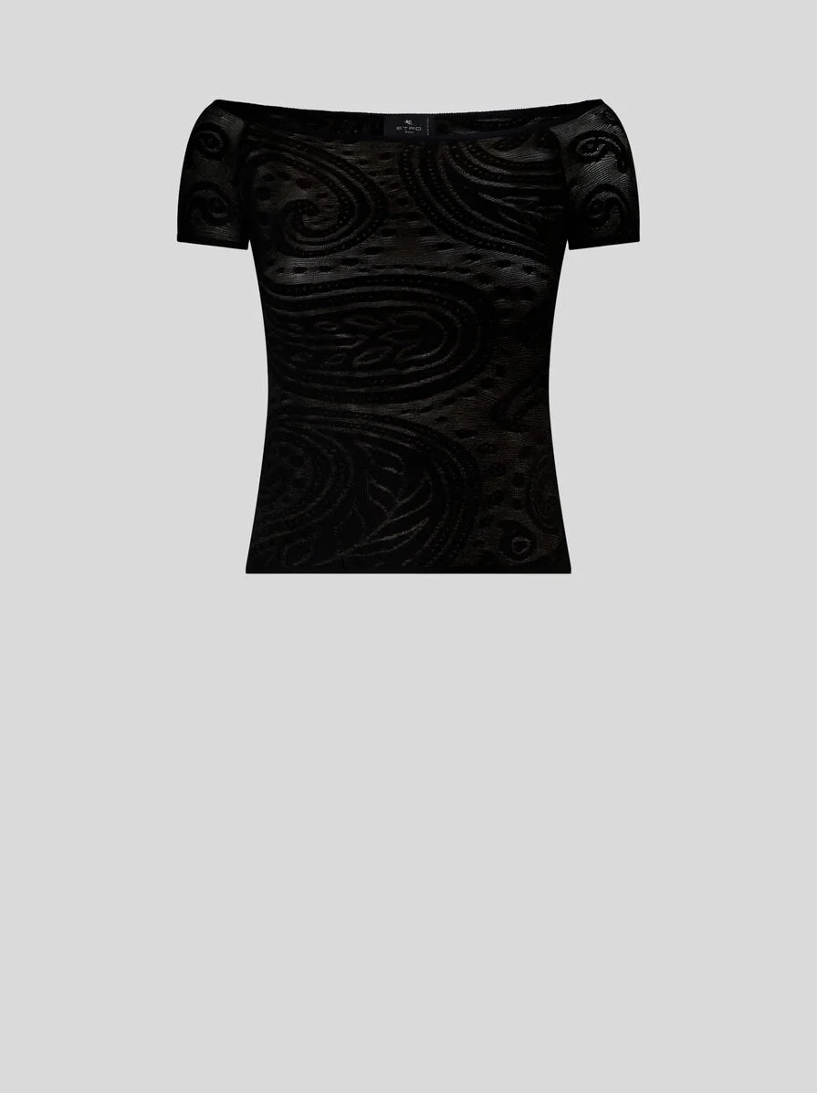 PAISLEY JACQUARD SWEATER - 1