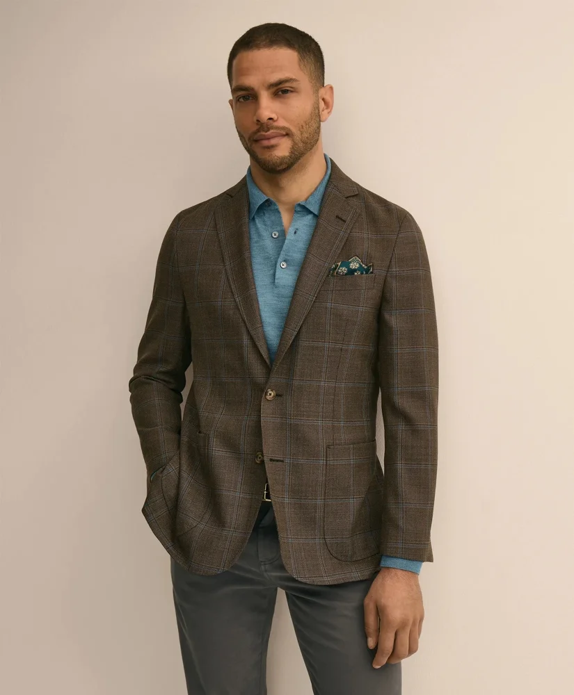 Classic Fit Wool Windowpane Hopsack Sport Coat - 1