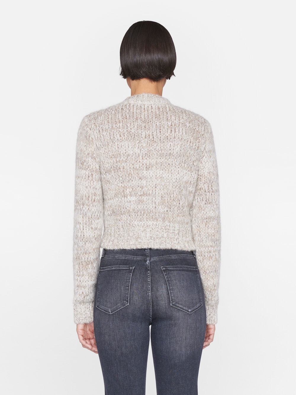 Marl Cardi Sweater in Oatmeal Heather Multi - 7