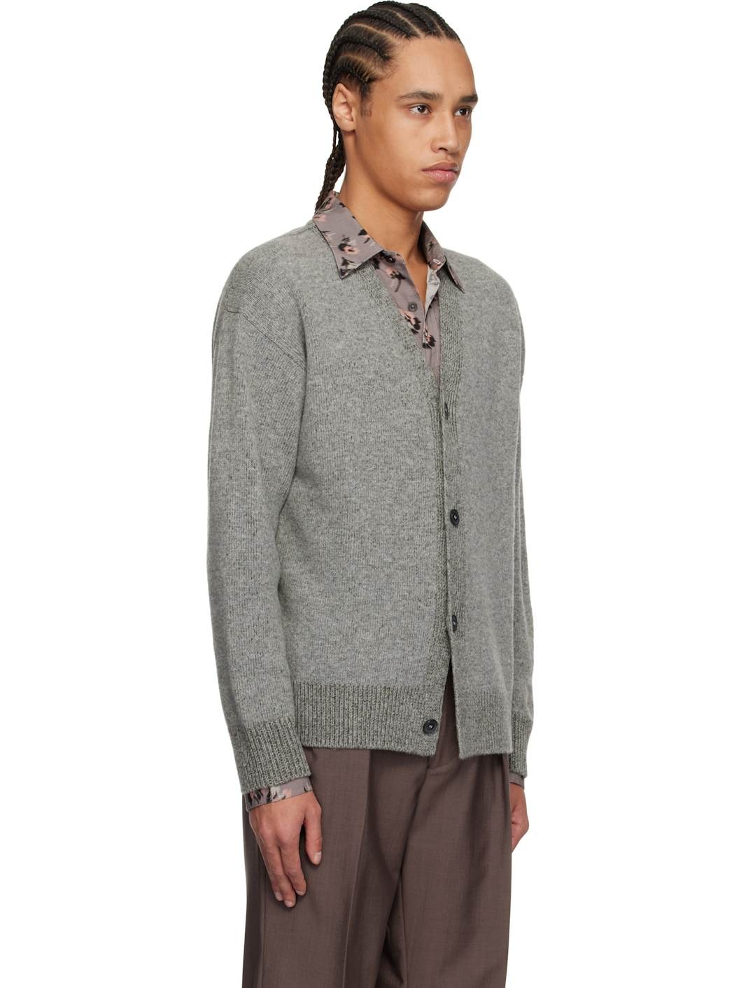 Gray Button Thru Cardigan - 2