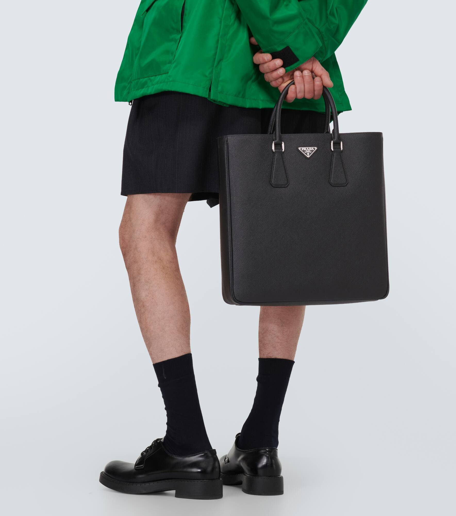 Logo Saffiano leather tote bag - 3