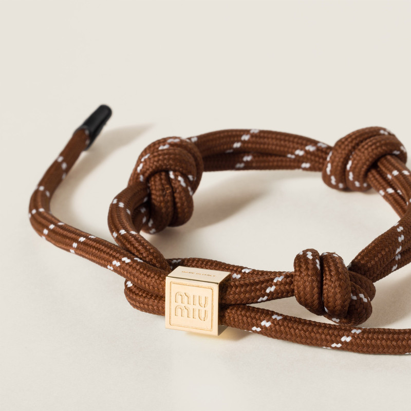 Miu Miu Cord and nylon bracelet outlook