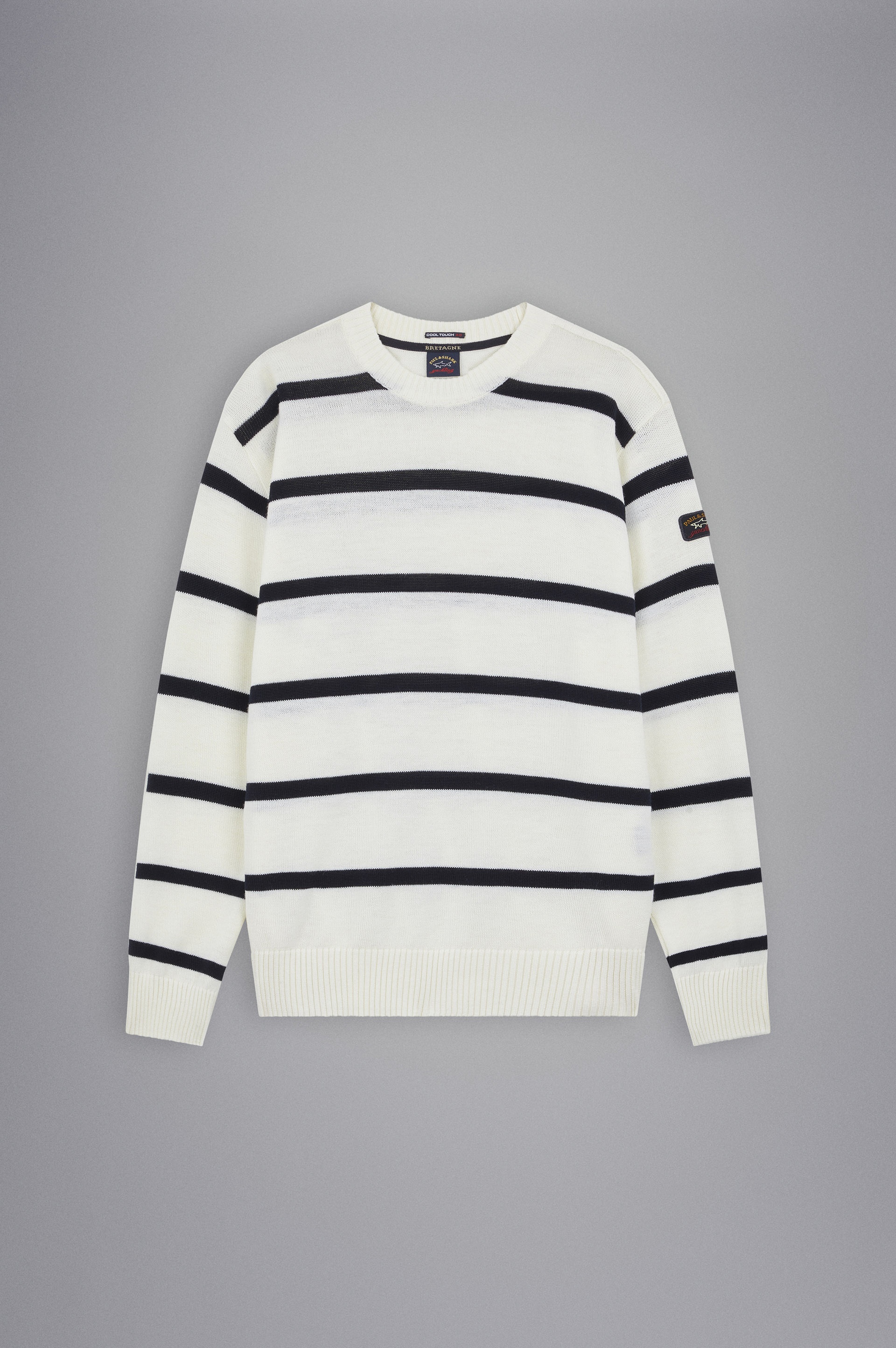 BRETAGNE WOOL CREW NECK WITH ICONIC BADGE - 1