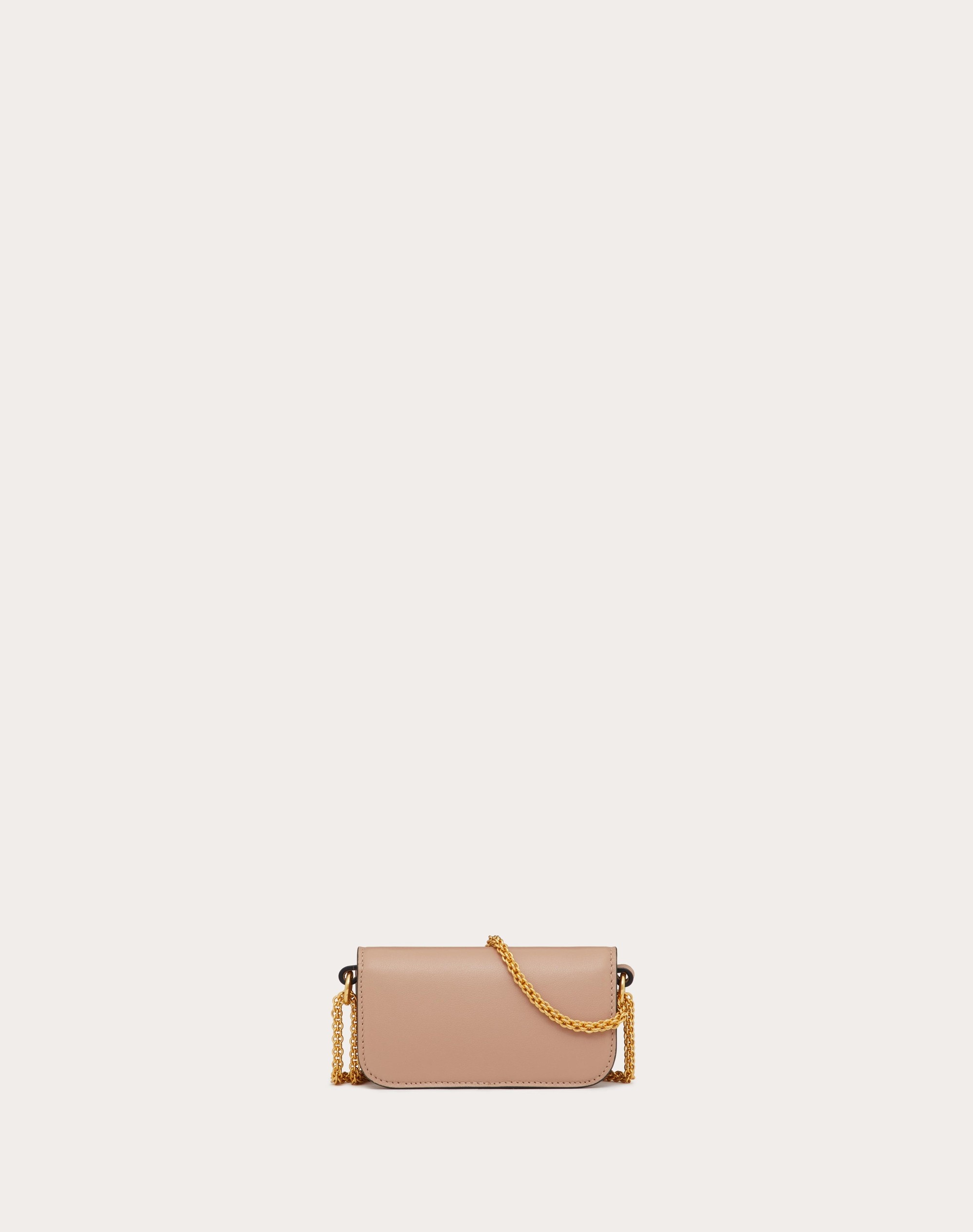 VALENTINO GARAVANI LOCÒ MICRO BAG IN CALFSKIN LEATHER WITH CHAIN - 3