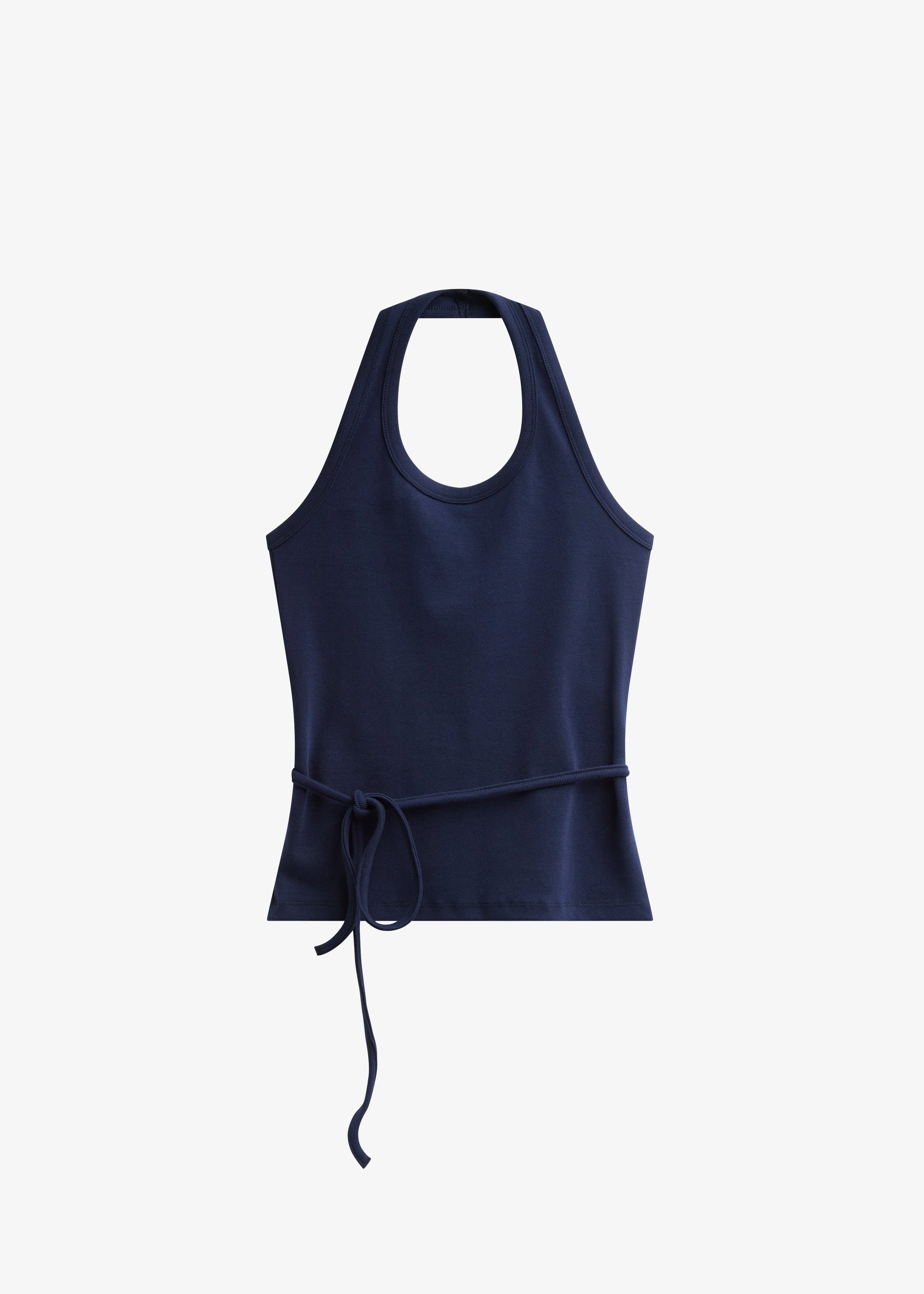 Denia Halter Tie Top - Navy - 1
