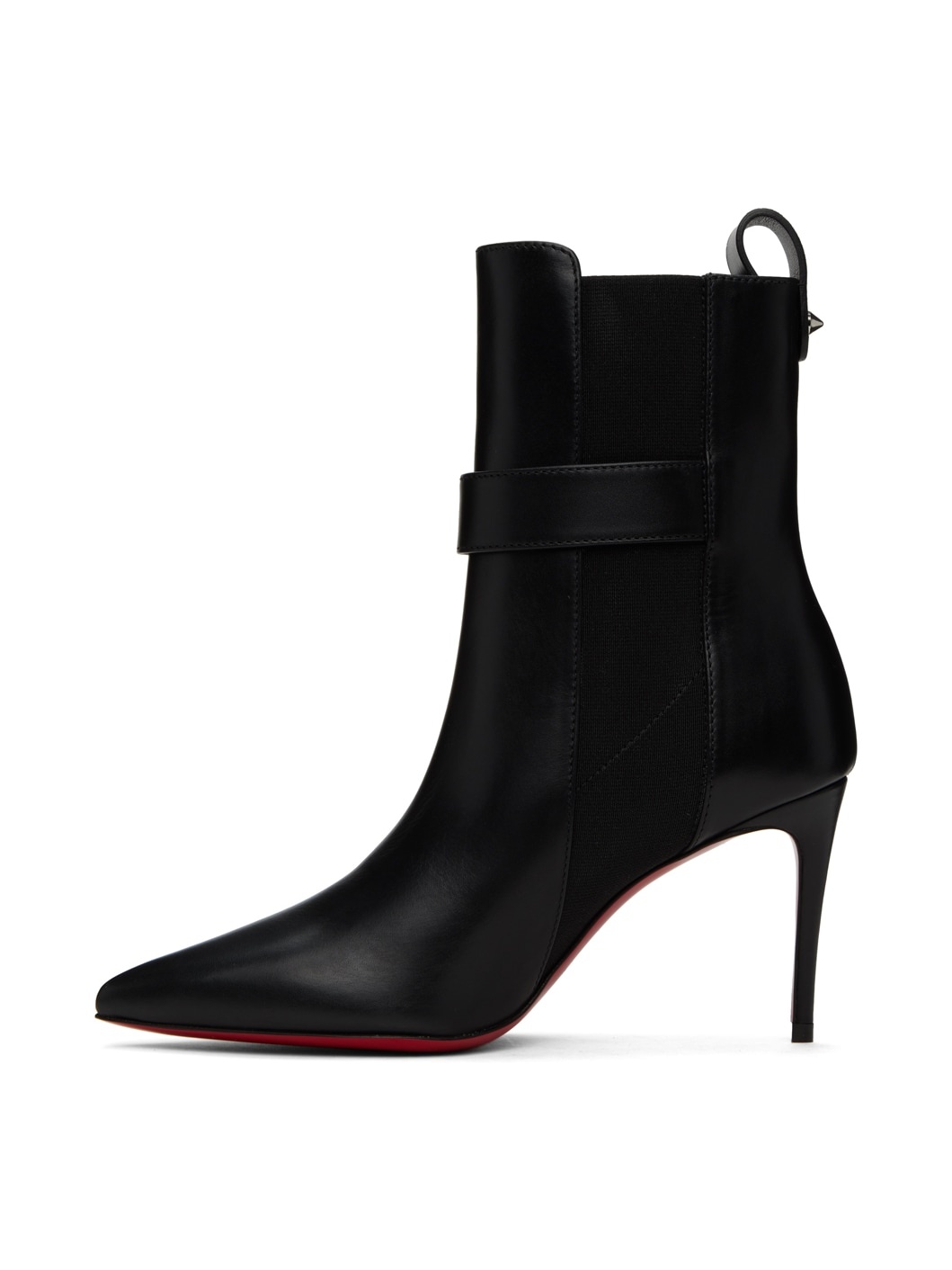 Christian Louboutin Chelsea Chick Booty Leather Boots 100 - Black - 36