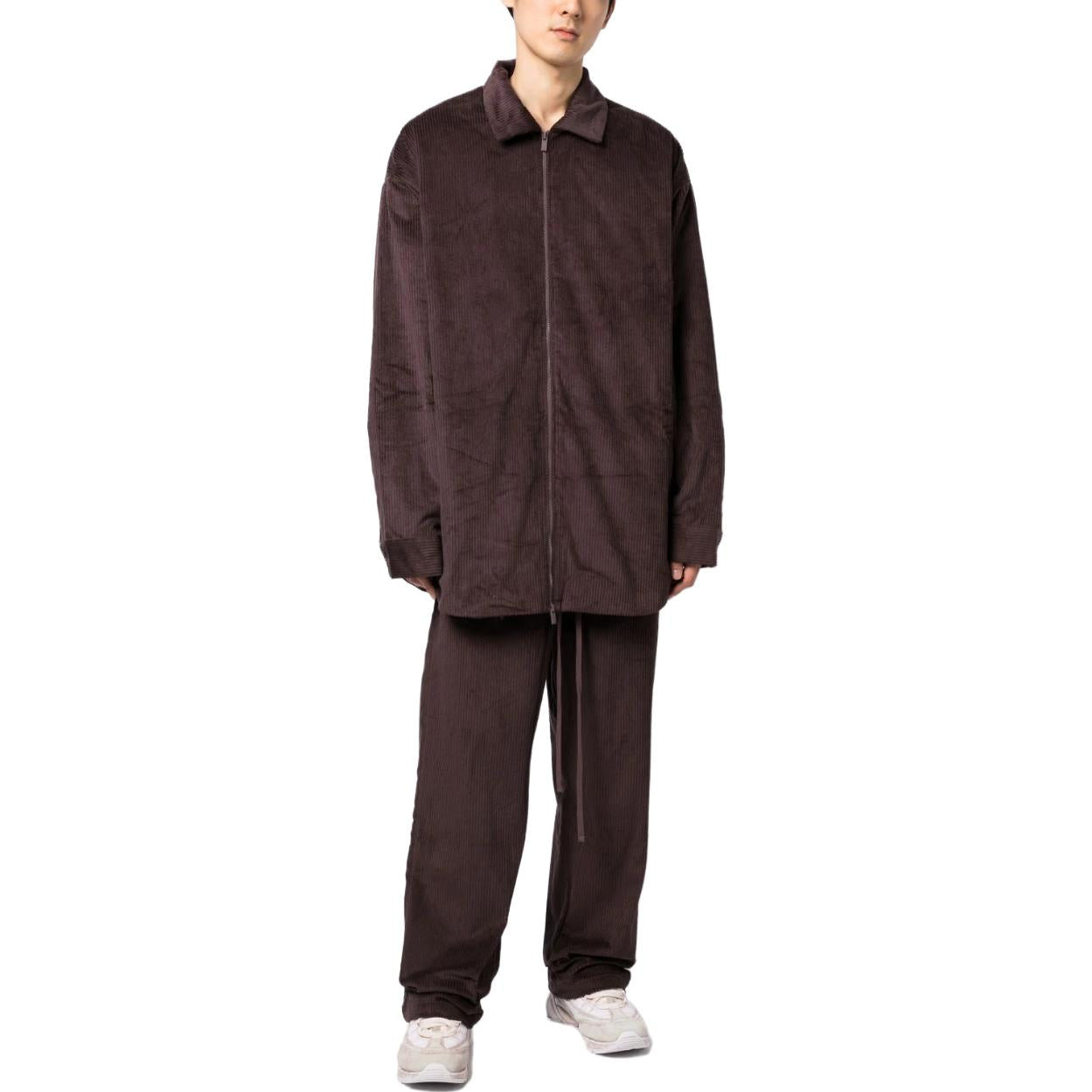 Fear of God Essentials Corduroy Shirt Jacket 'Purple Red' 202BT224125F - 2