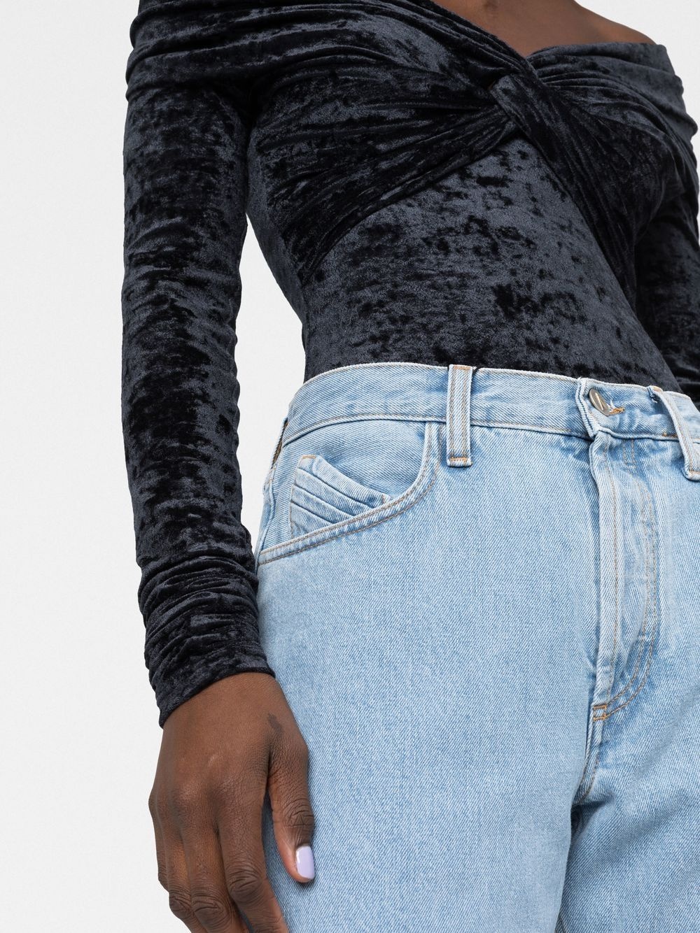high-rise straight-leg jeans - 5