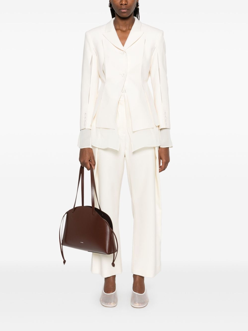 pleated wide-leg trousers - 2