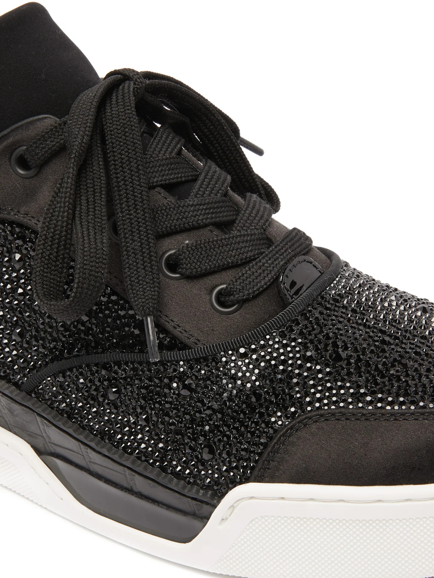 Aurélien crystal-embellished leather trainers - 6