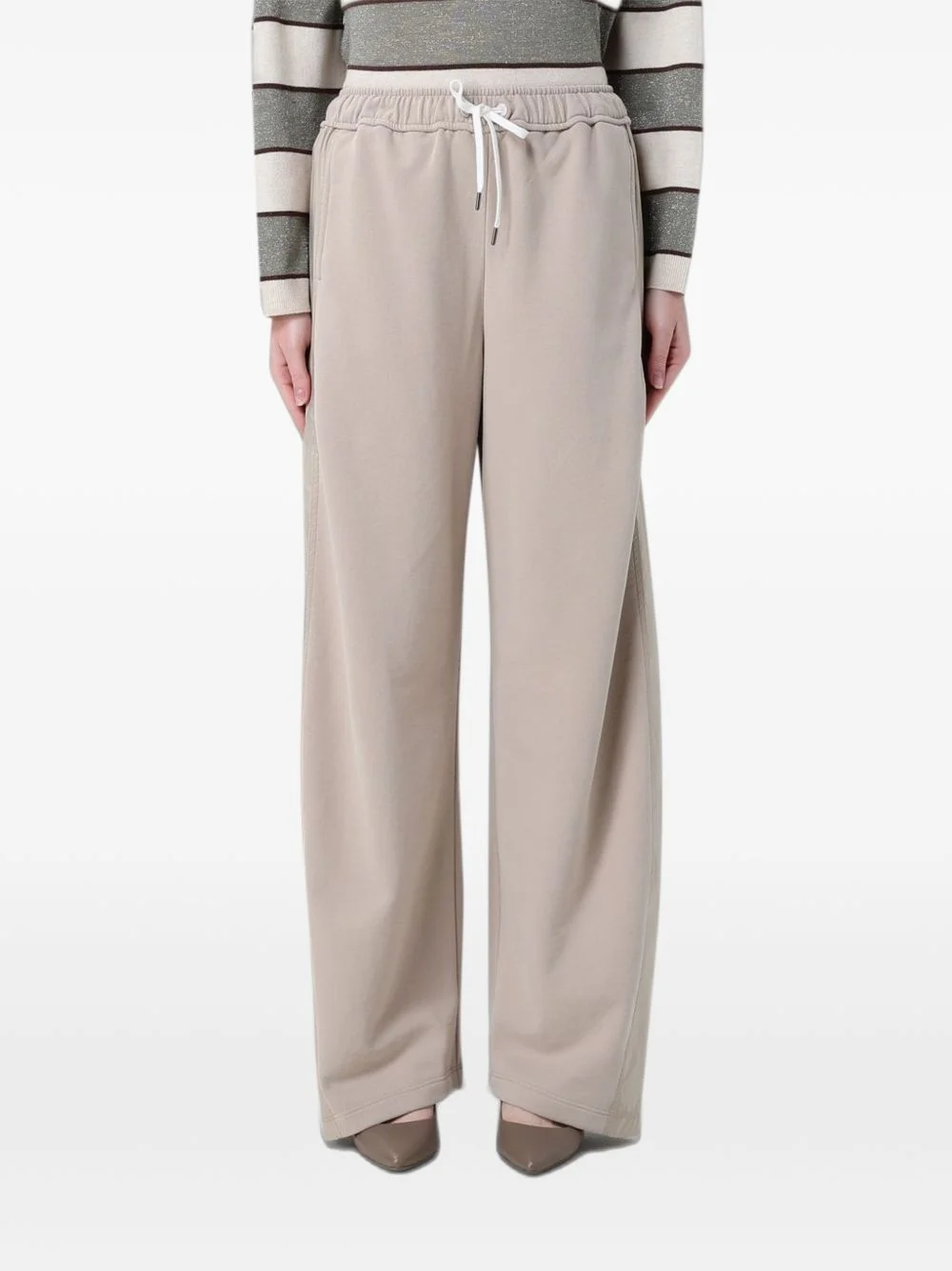 drawstring wide-leg trousers - 1