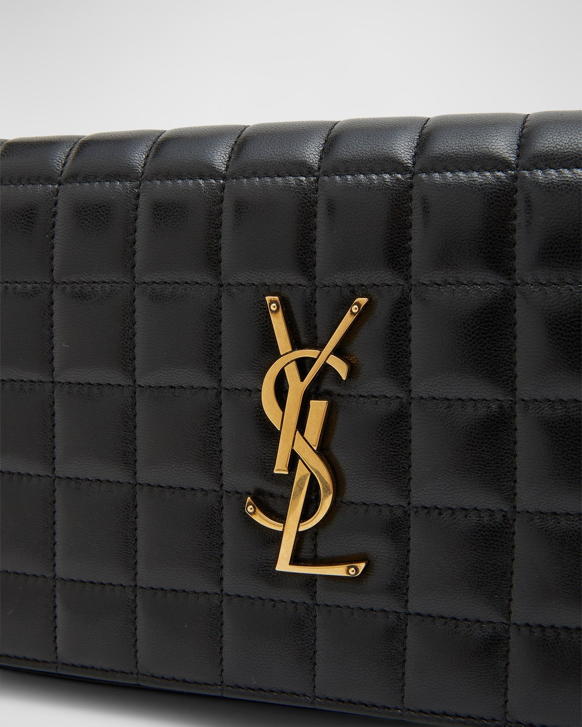 Cassandre YSL Wallet on Chain in Quilted Smooth Leather - 7