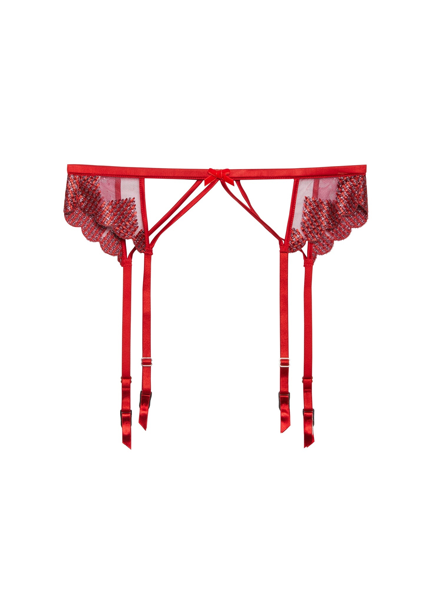 Heart Embroidery Garter Belt - 4