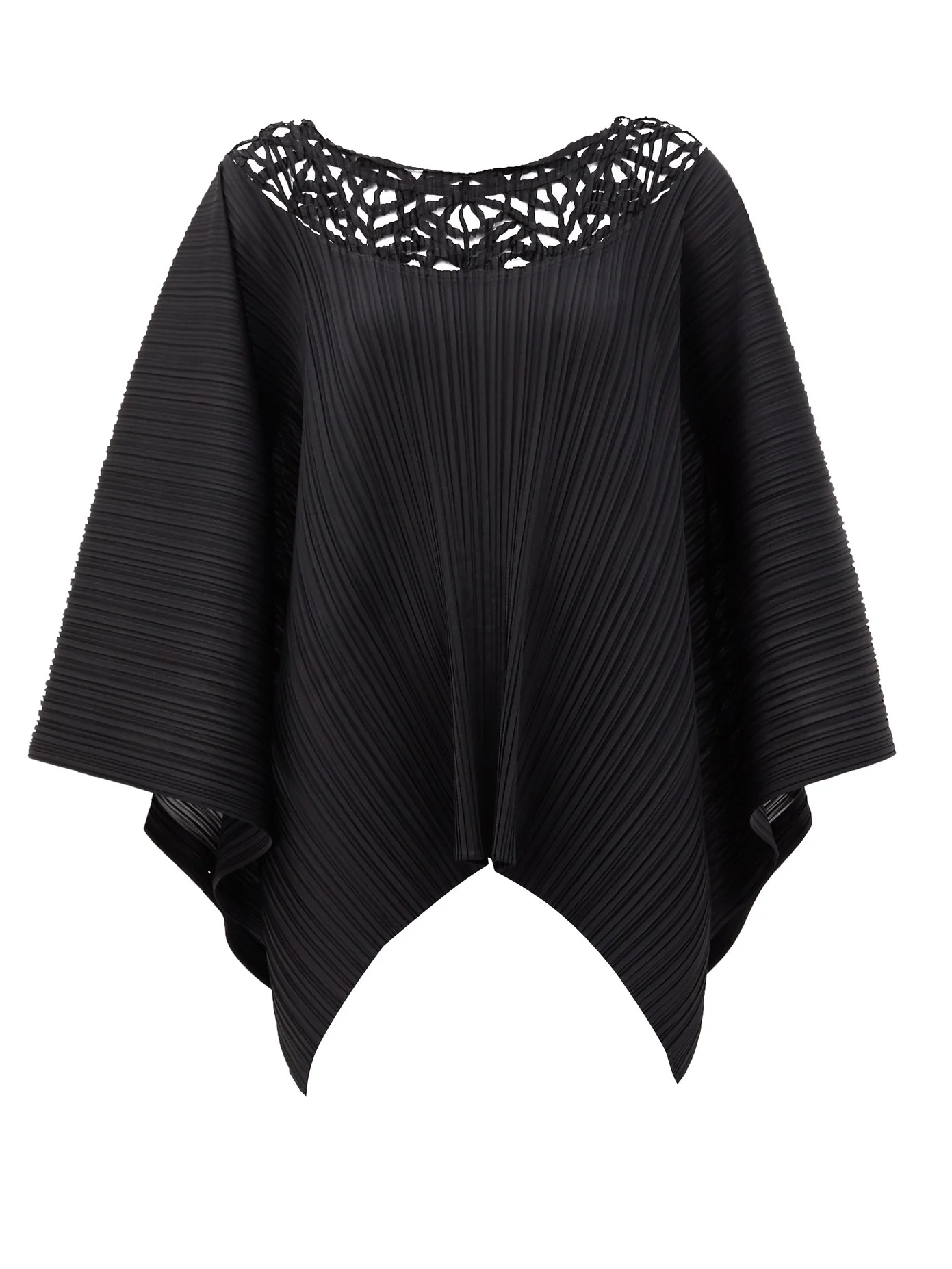 Batten-lace technical-pleated shawl - 1