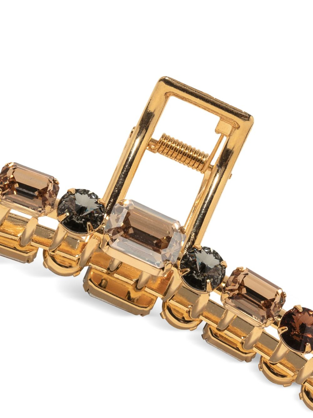 crystal-embellished gold jaw clip - 2