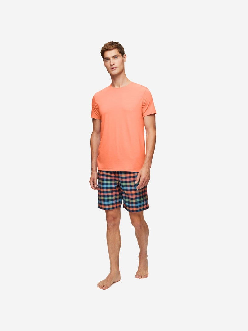 Derek Rose Men's T-Shirt Basel Micro Modal Stretch Orange outlook
