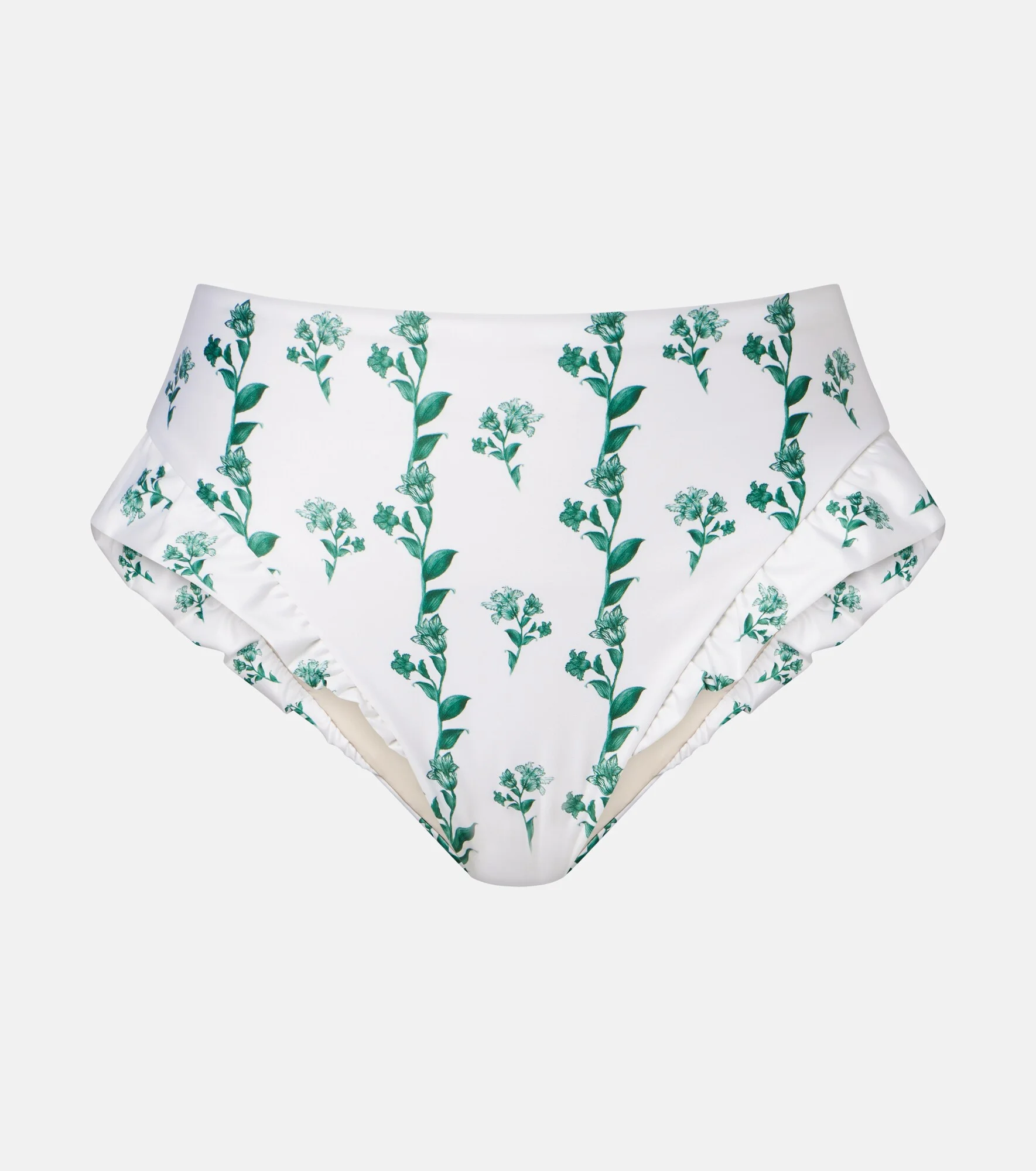 Jengibre floral ruffled bikini bottoms - 1