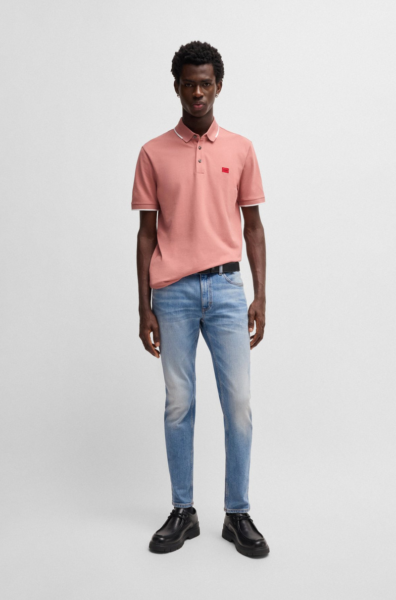 HUGO EXTRA-SLIM-FIT JEANS IN BRIGHT-BLUE COMFORT-STRETCH DENIM outlook