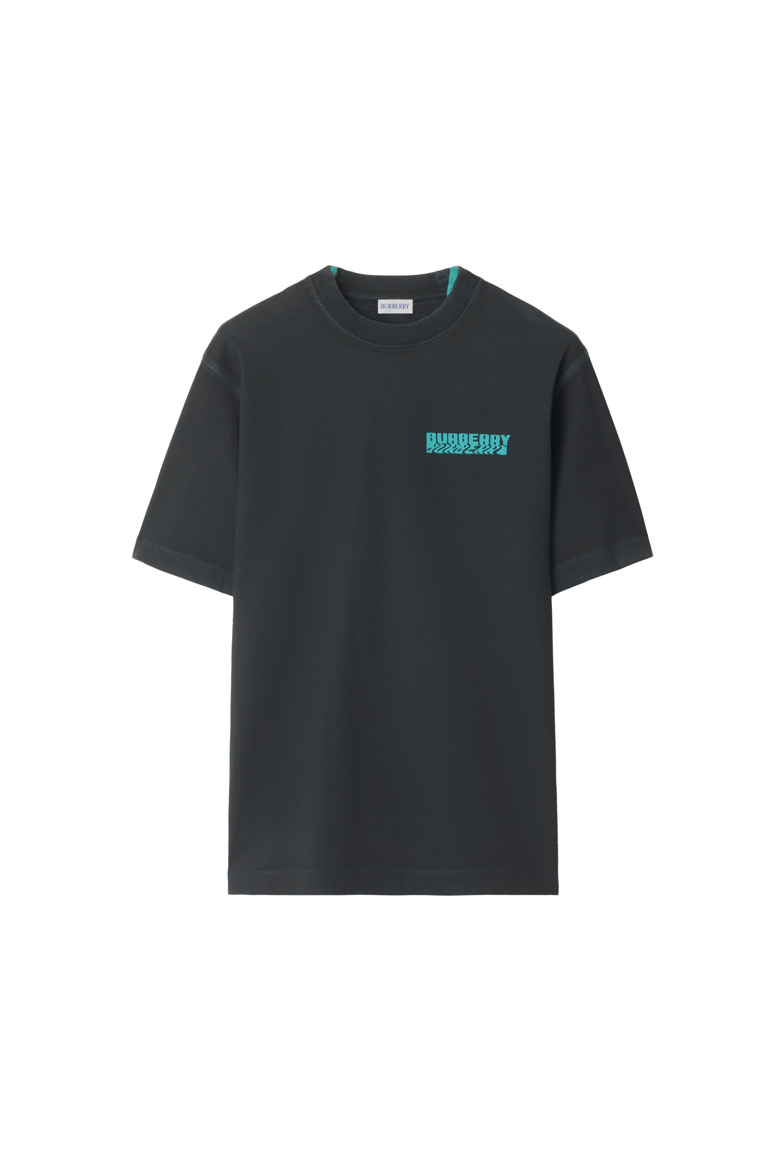 burberry Warped Logo Cotton T-shirt in Atom Blue at Nordstrom - 3