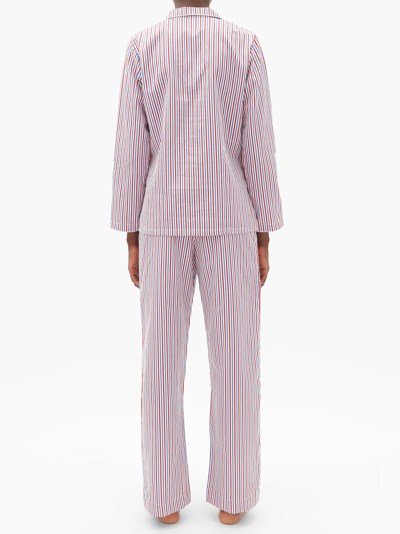 Striped cotton-poplin pyjamas - 5