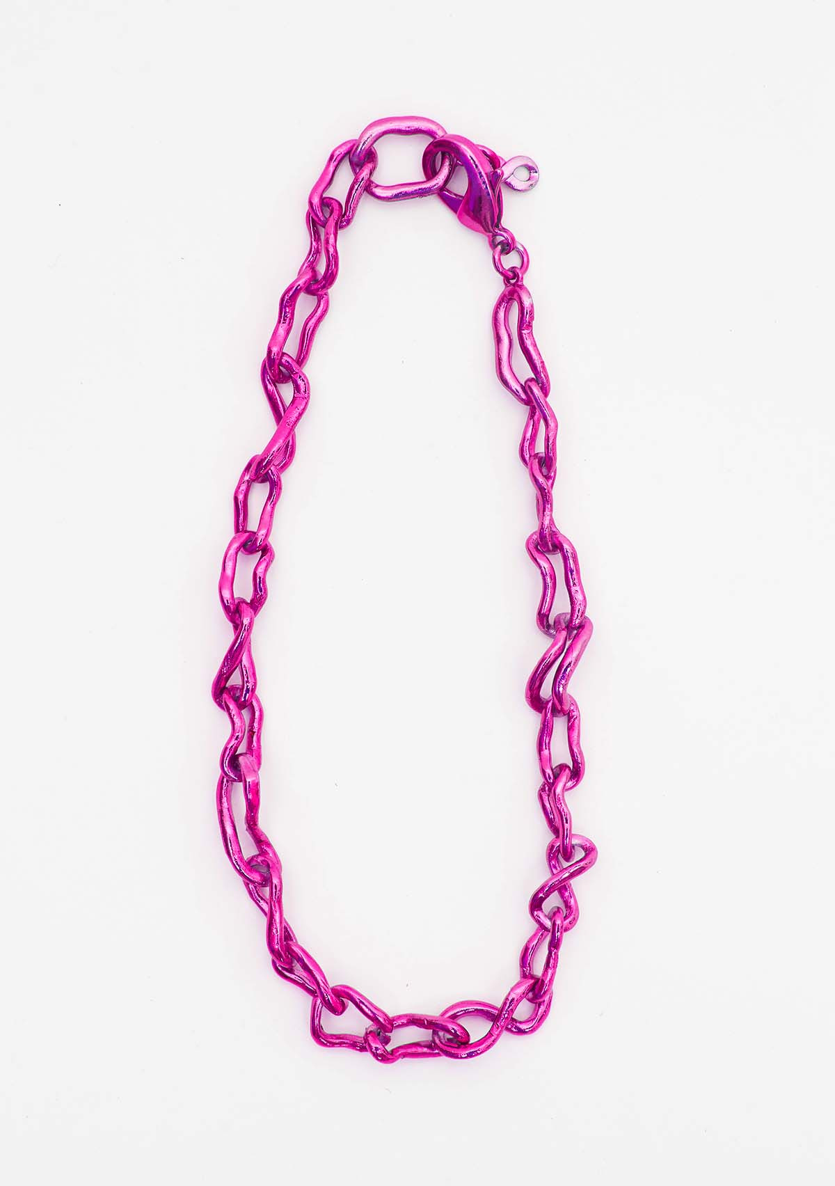PINK CRUSHED CHAIN NECKLACE - 1