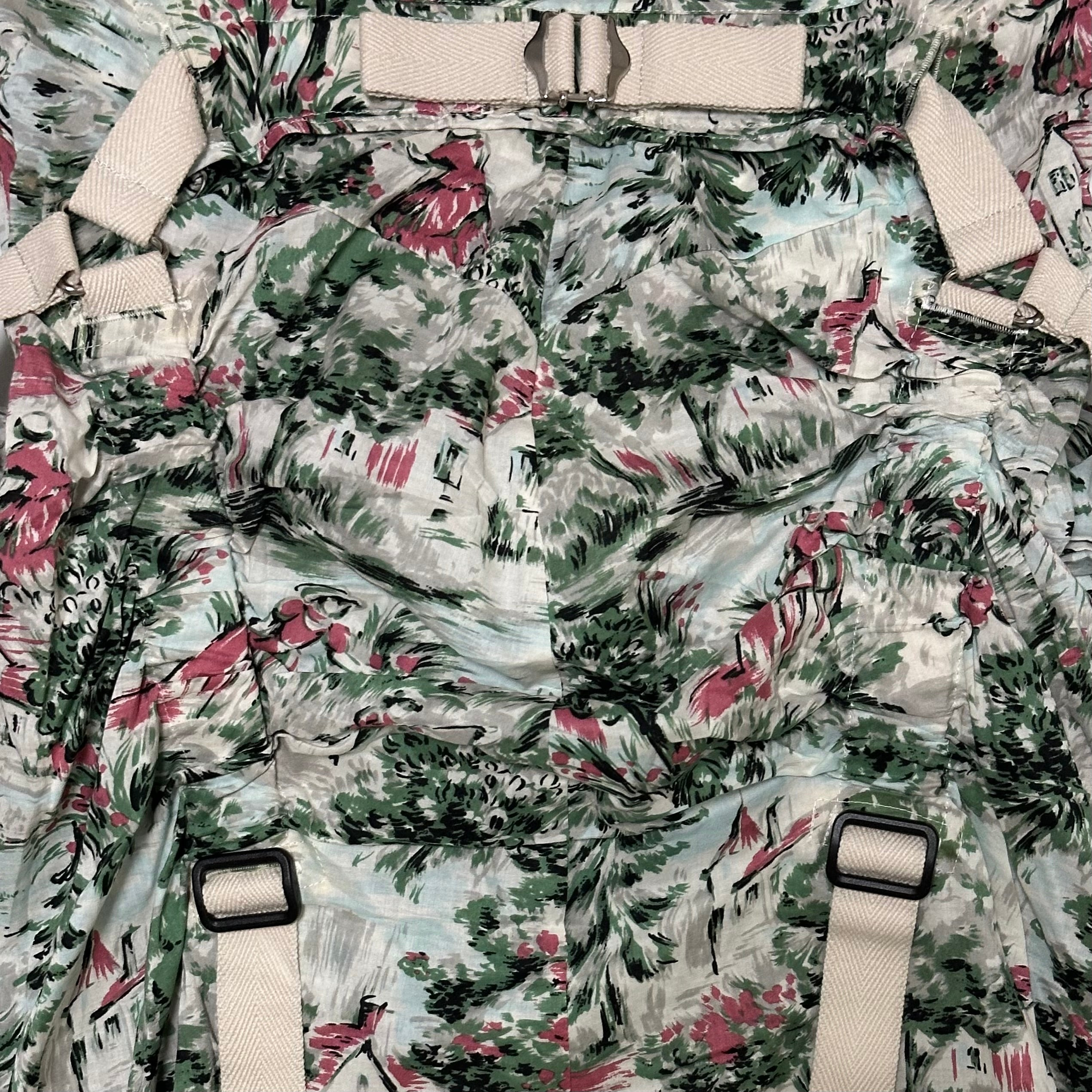 JUNYA WATANABE Spring Summer 2003 Pictorial Print Parachute Maxi Skirt - 4