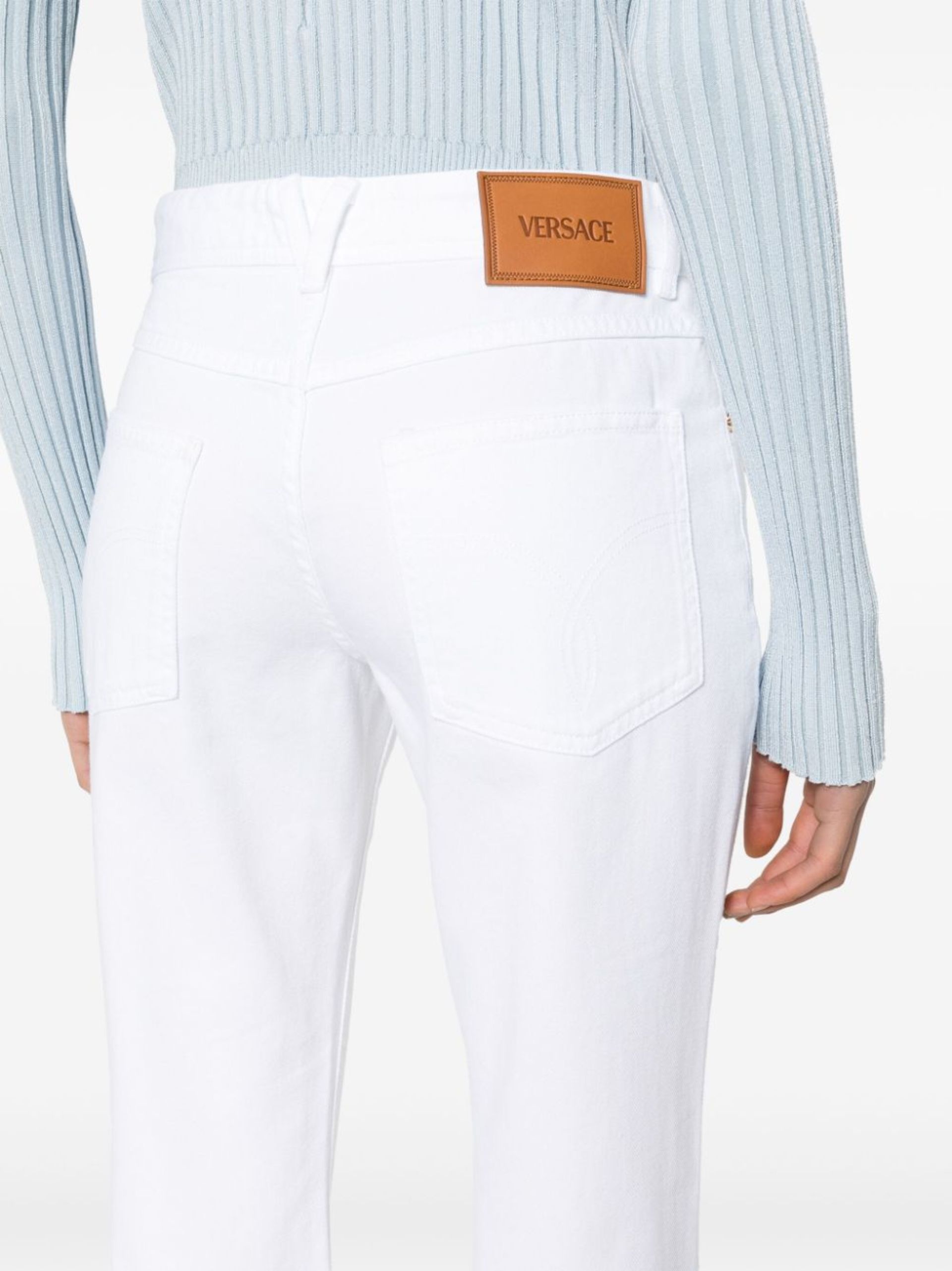 White Medusa '95 Mid-Rise Flared Jeans - 5