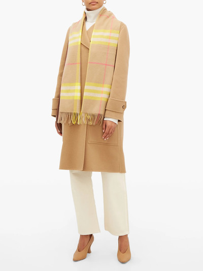 Burberry Checked cashmere scarf outlook