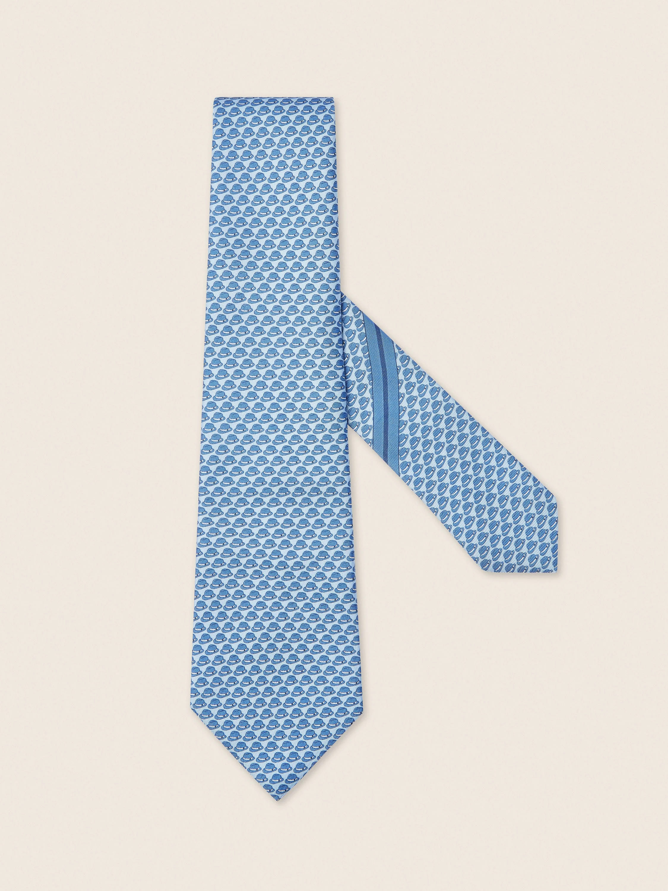 LIGHT AVIO BLUE SILK TIE - 1