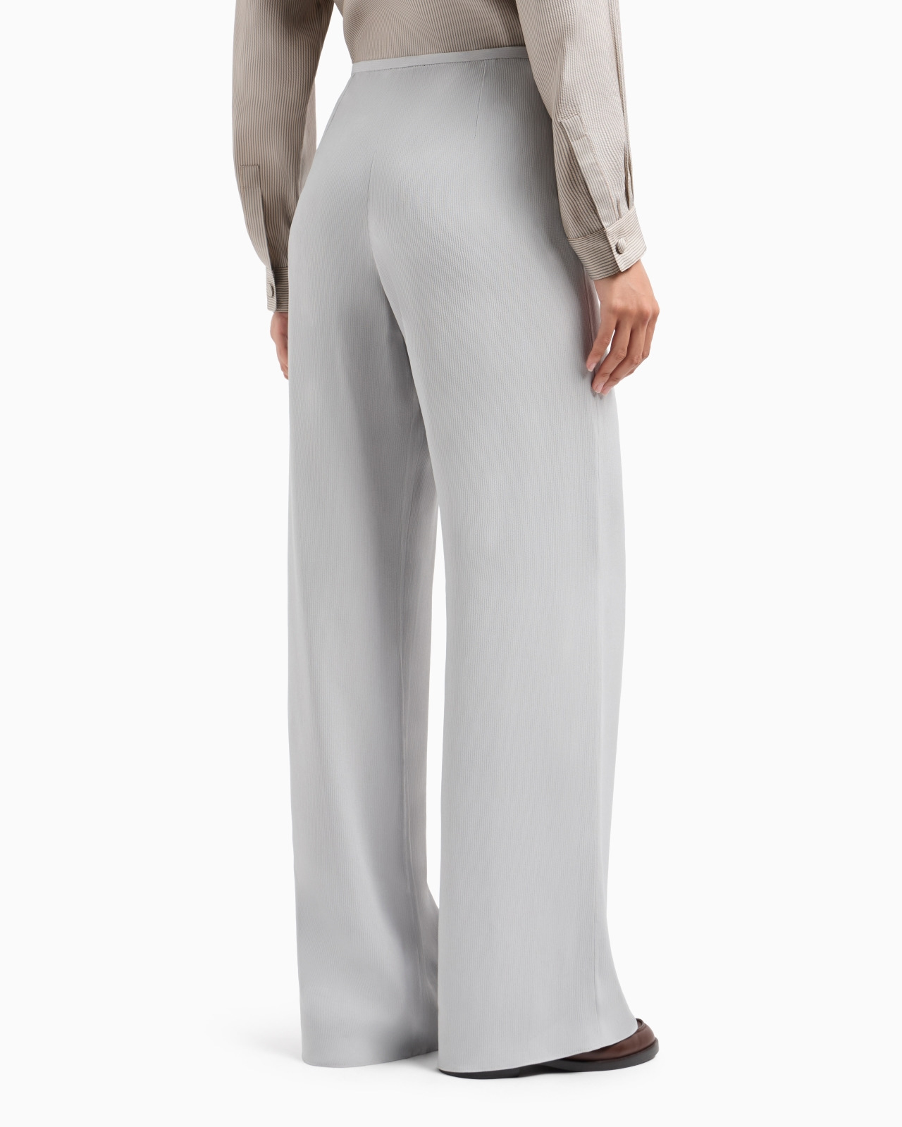 Icon canneté cady palazzo trousers with small pocket - 3