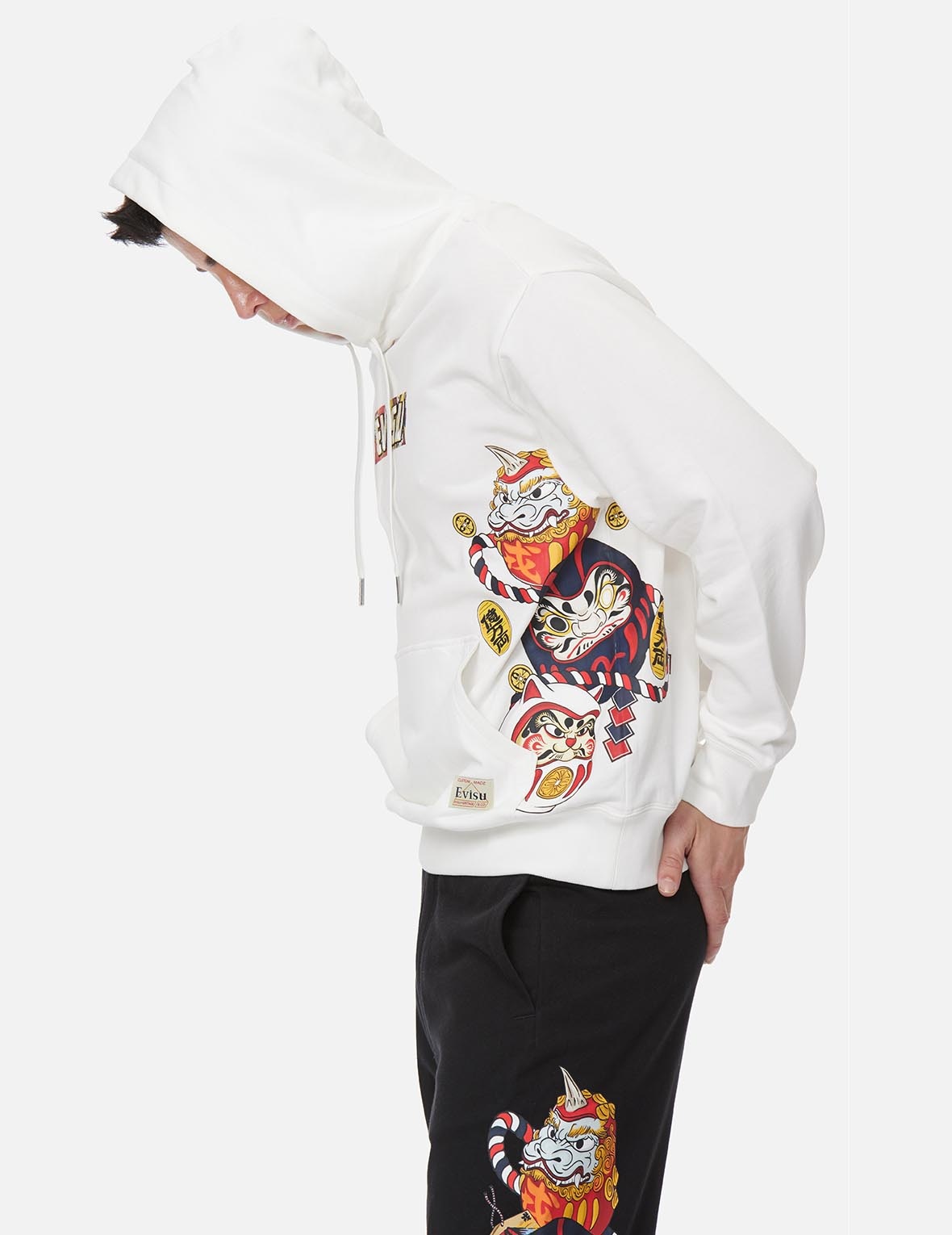 DARUMA BUDDIES PRINT HOODED SWEATSHIRT - 7