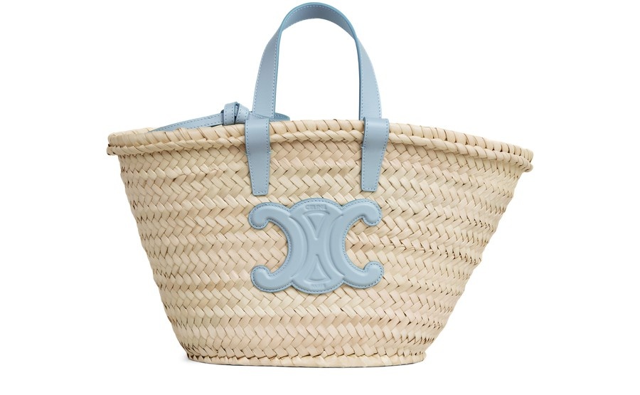 Palm Leaves Celine Large Triomphe Basket CELINE Teen Triomphe