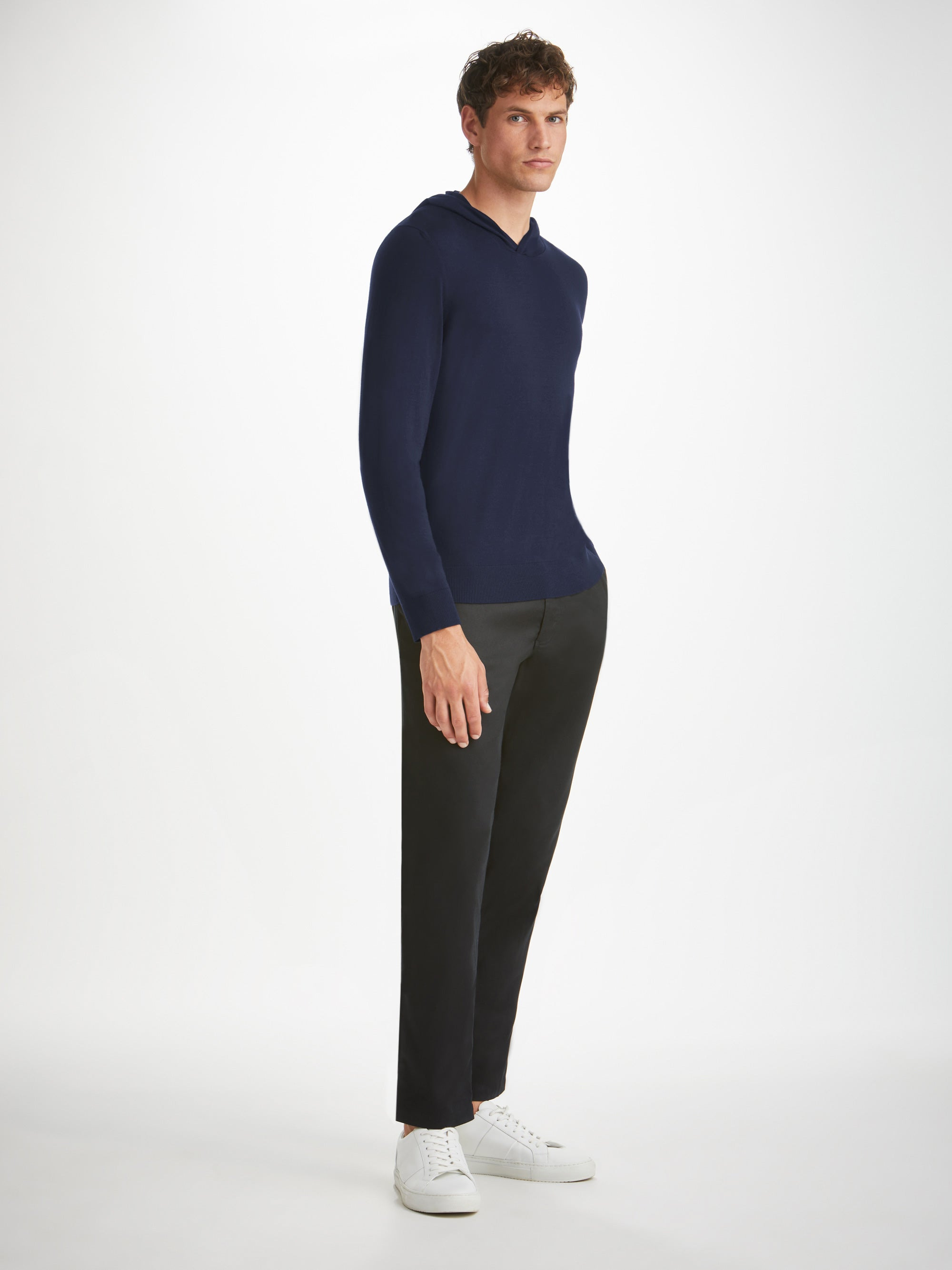 Men's Hoodie Orson Merino Wool Navy - 3