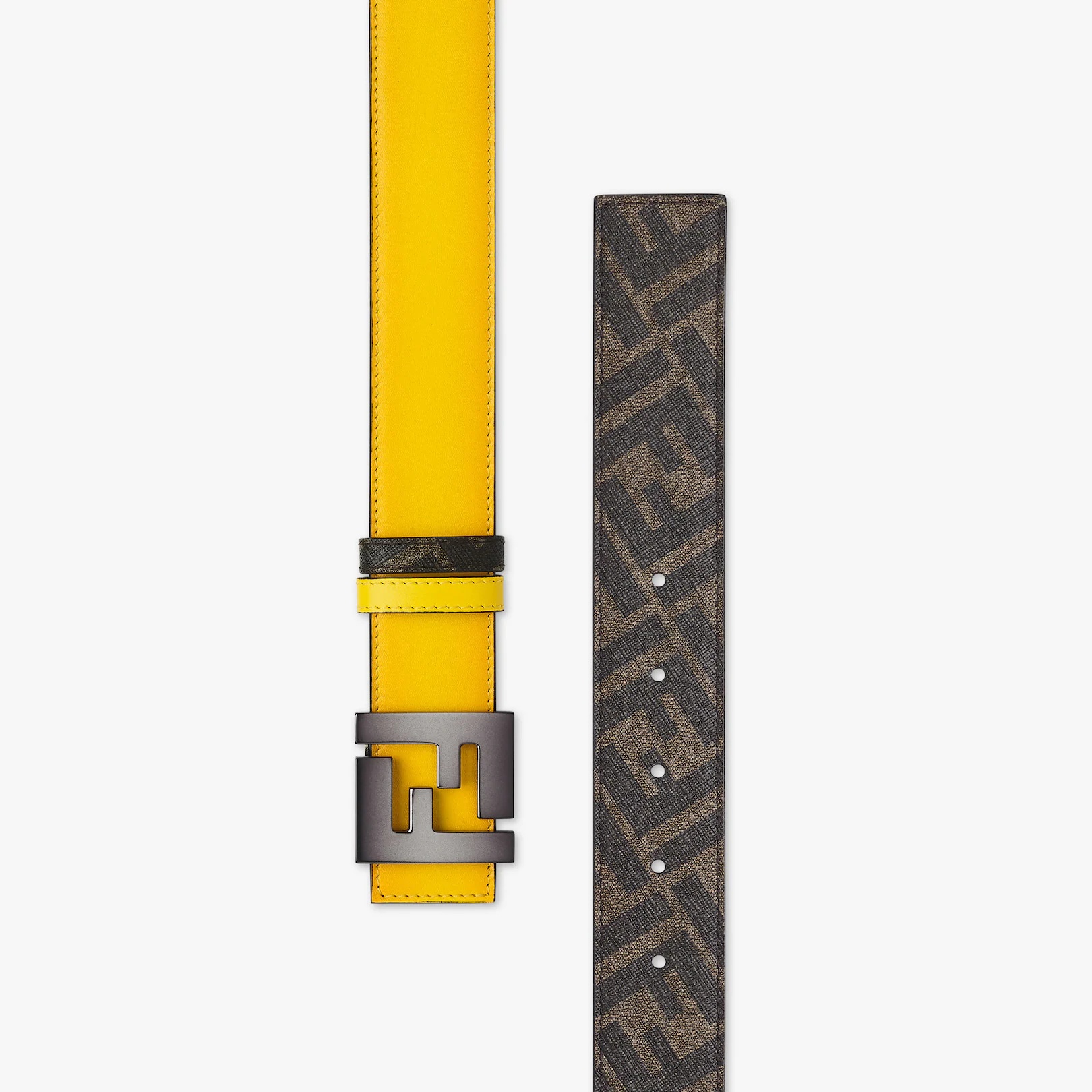 Yellow leather belt - 2