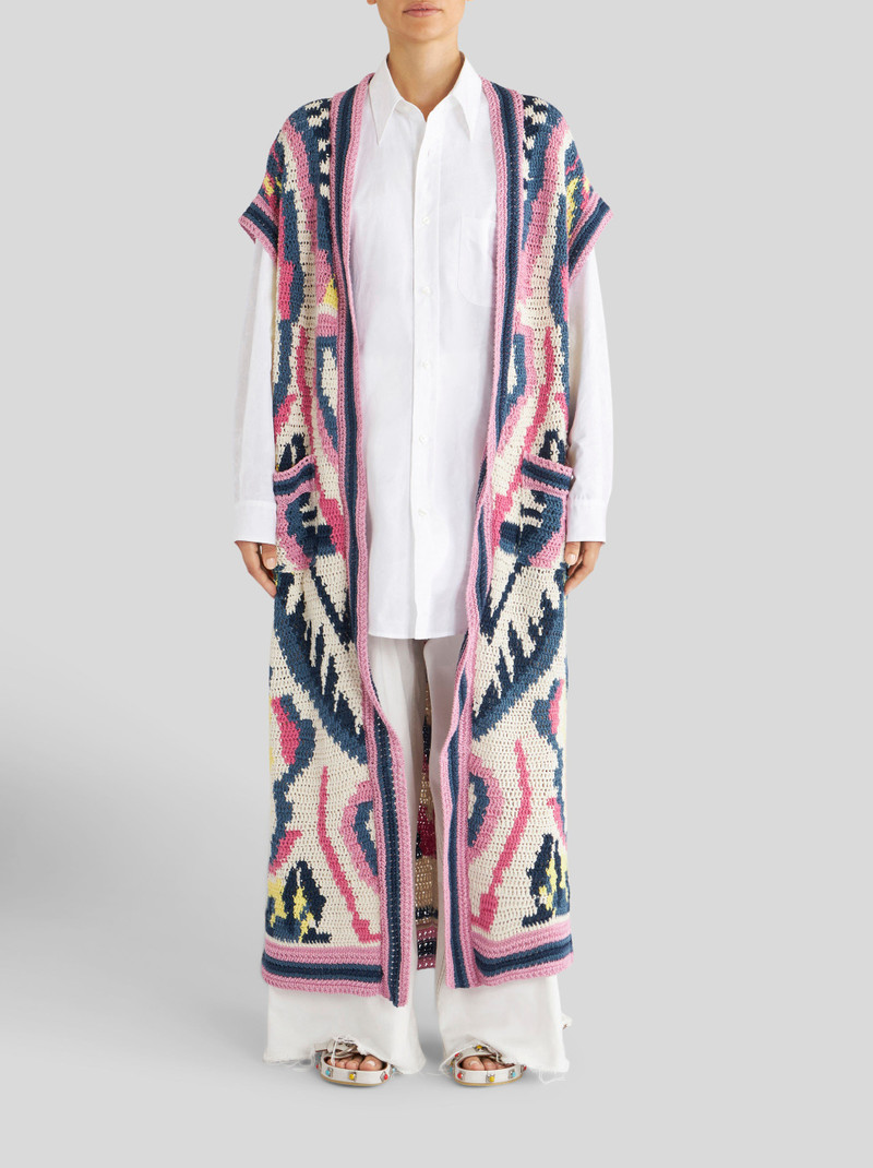 Etro MAXI JACQUARD KNIT GILET outlook
