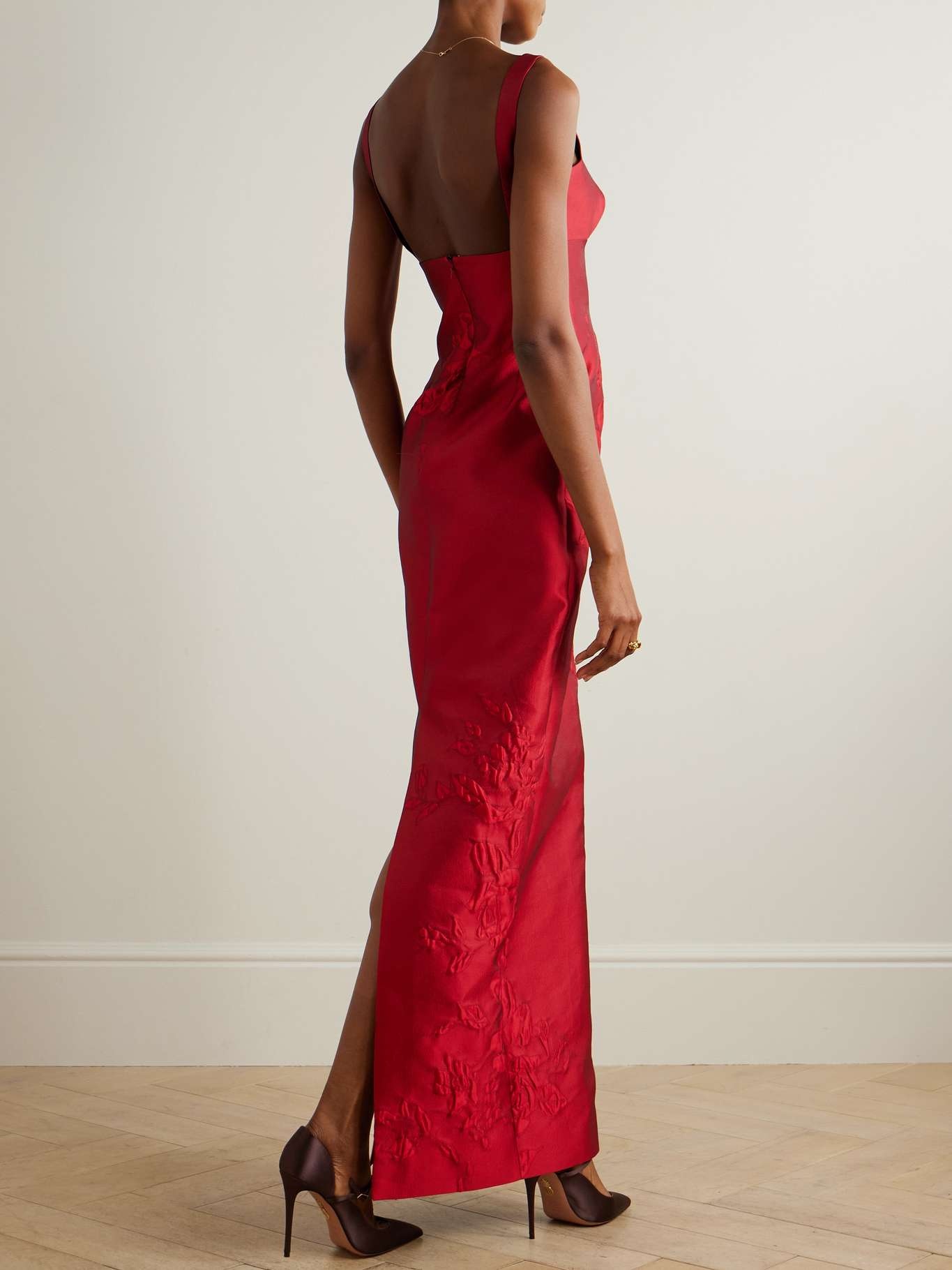 Micheline floral cloqué gown - 3