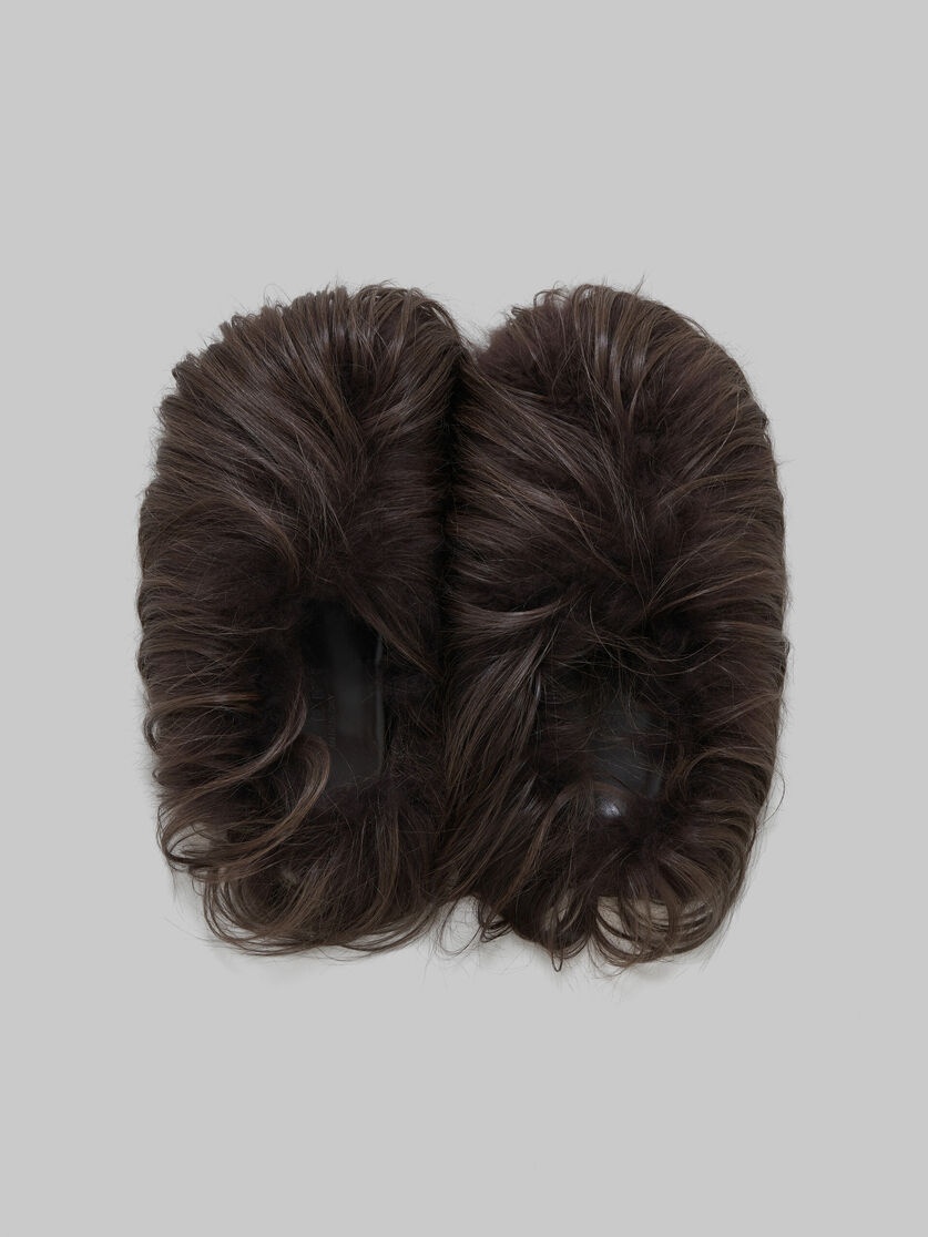 BROWN KIDASSA FUR FUSSBETT SABOT - 4