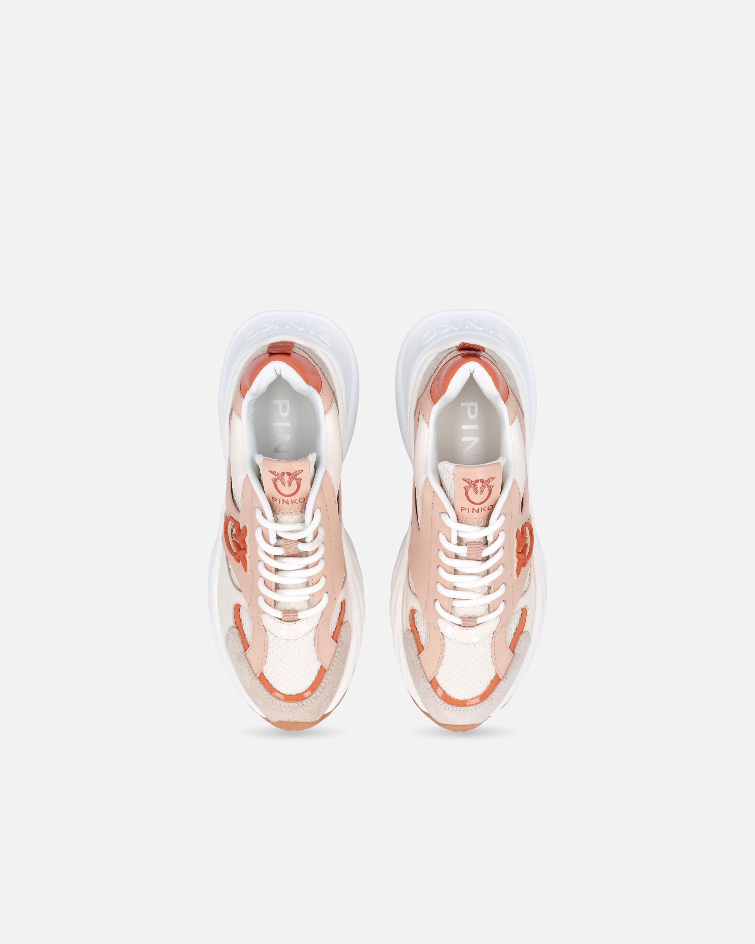 NEUTRAL-COLOURED ARIEL SNEAKERS WITH PATENT DETAILS - 9