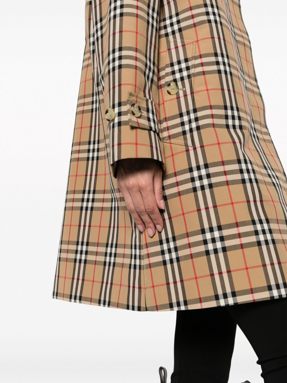 plaid-check pattern jacket - 5