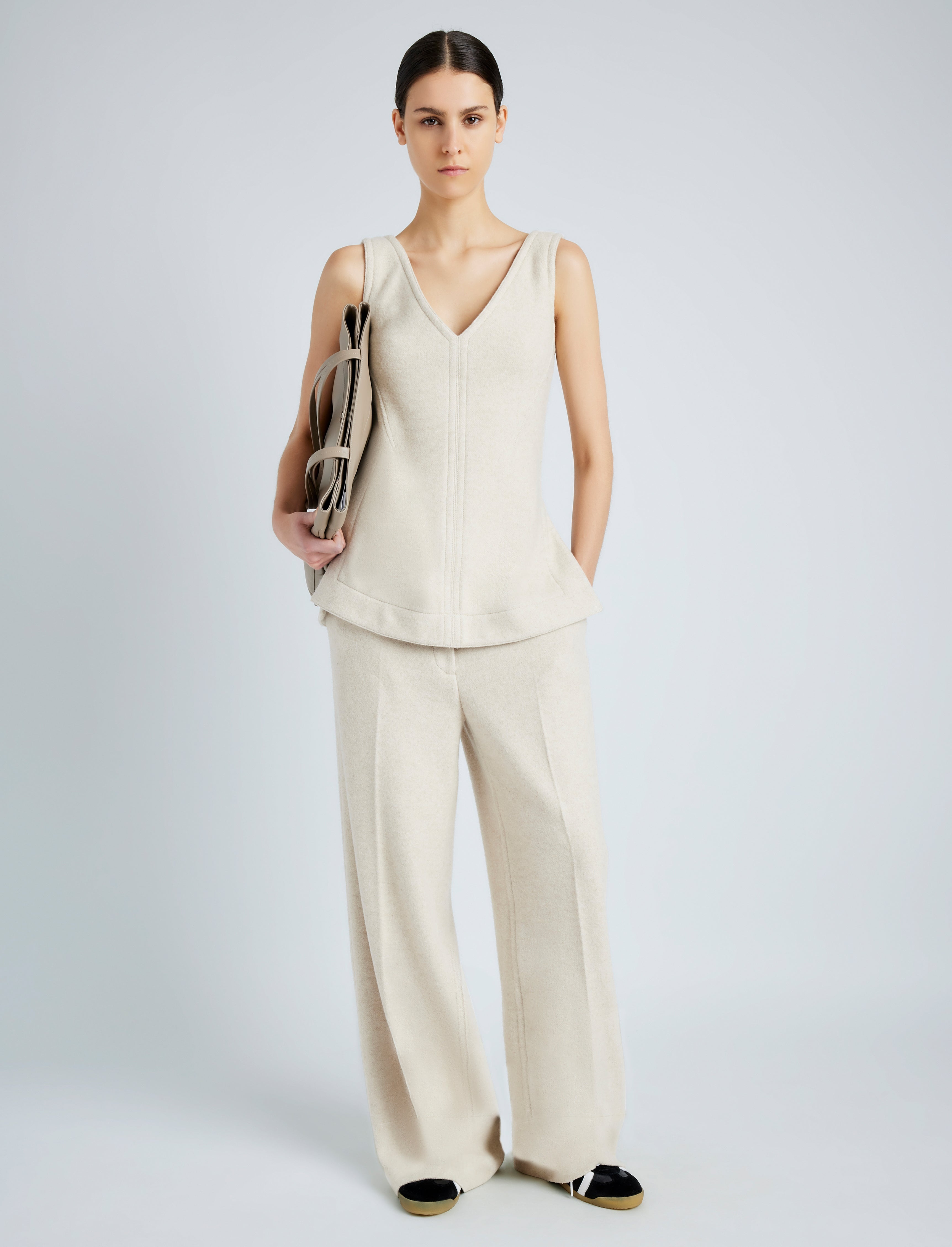 Violet Pant in Wool Jersey - 2