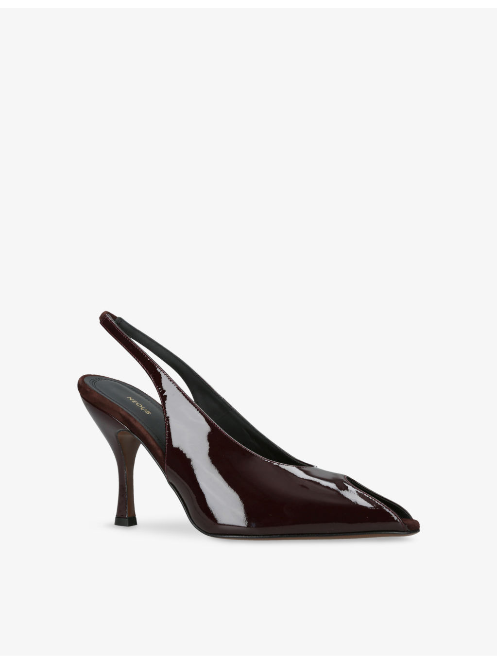 Hamal Patent-Leather Slingback Courts - 3