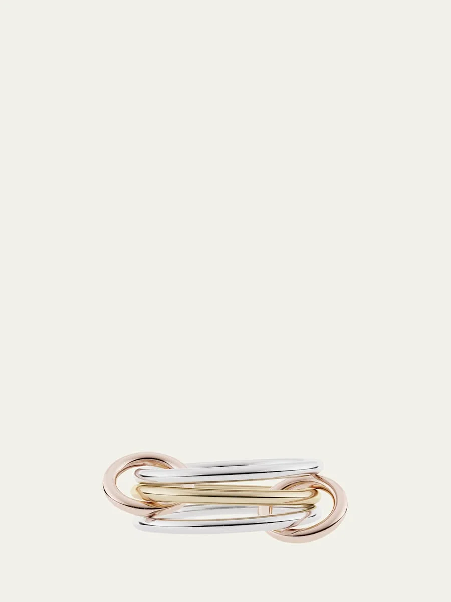 Solarium MX Silver and Gold 3-Link Ring - 1