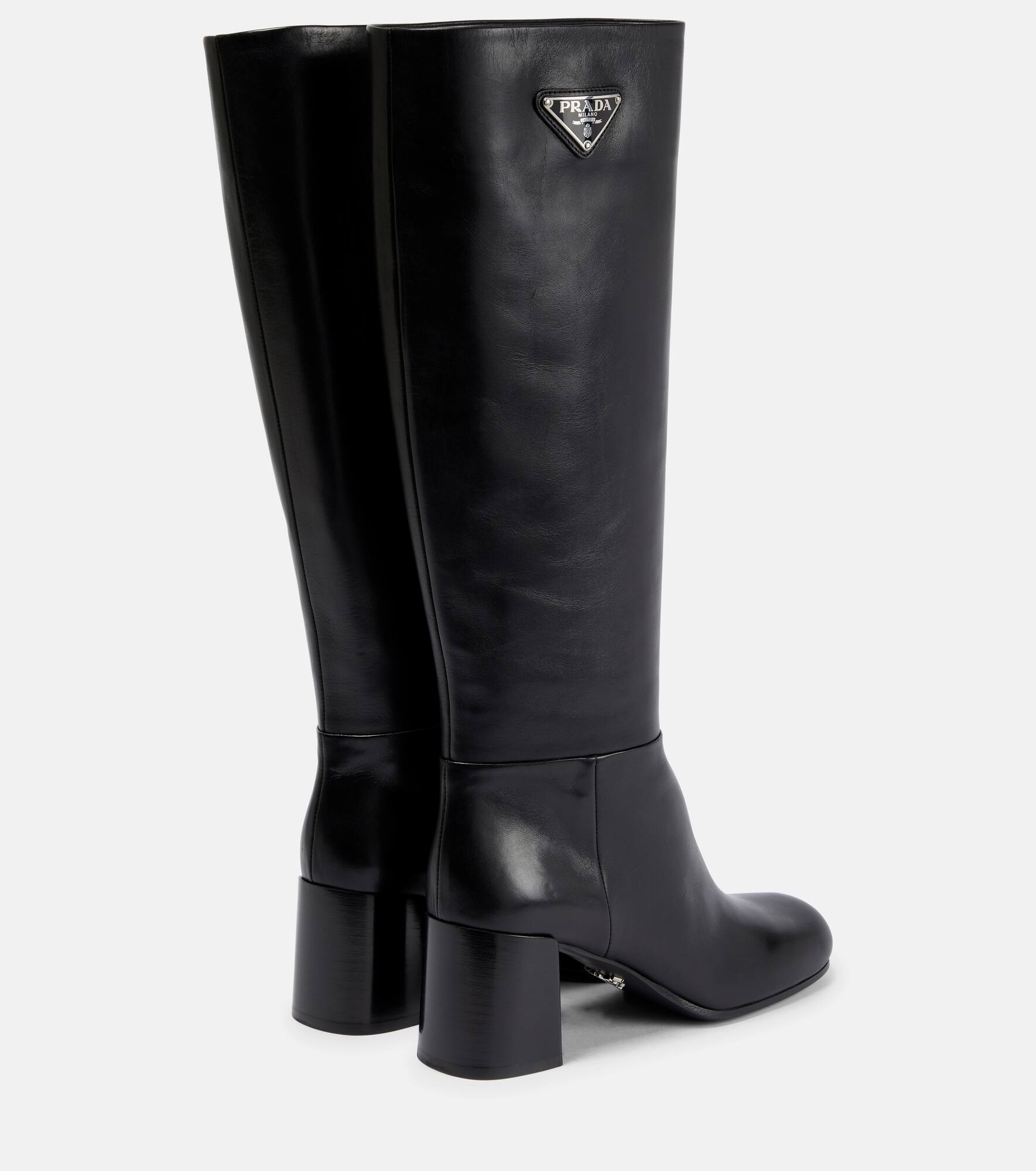 Leather knee-high boots - 3