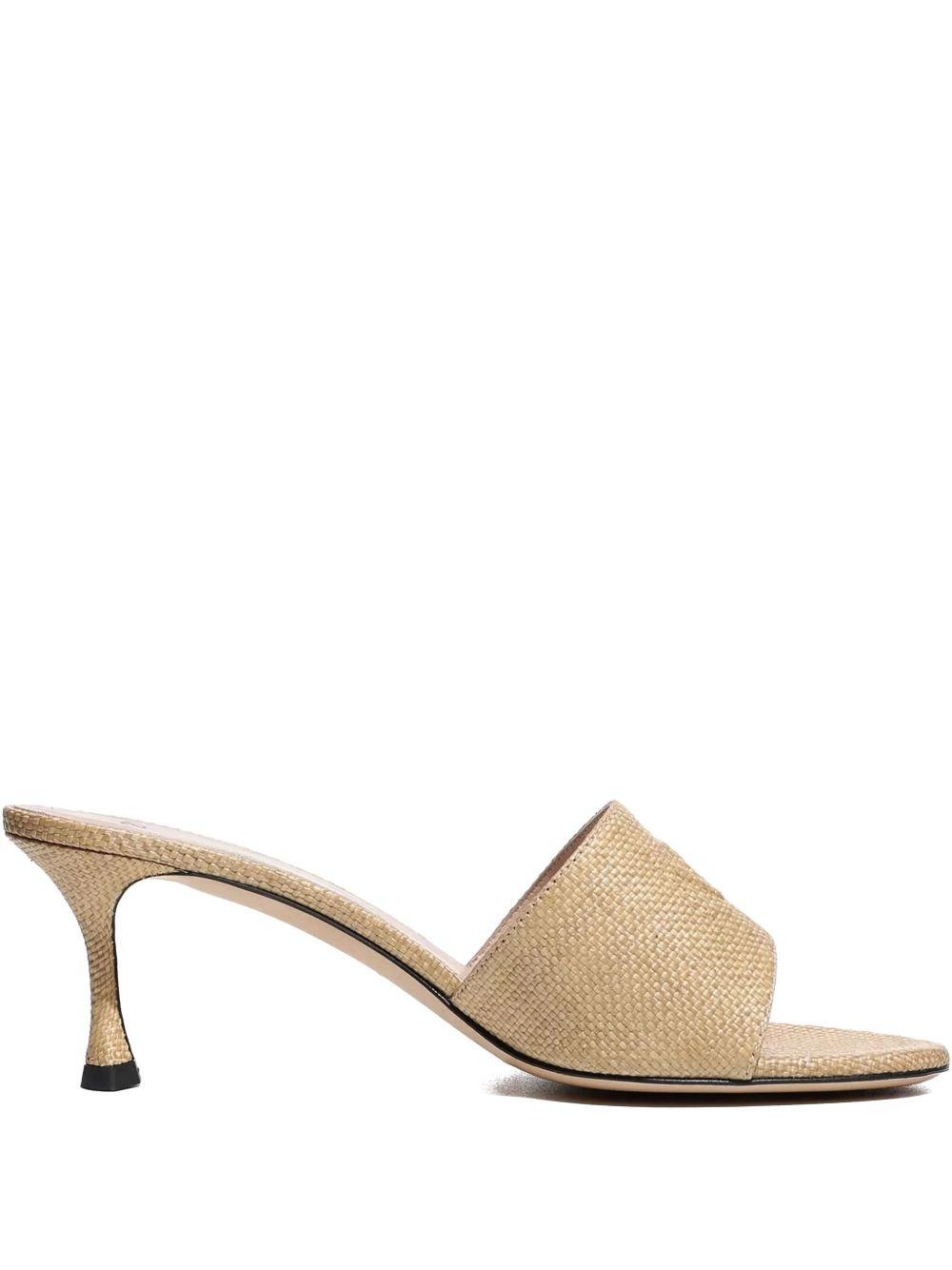 logo-embossed woven sandals - 1
