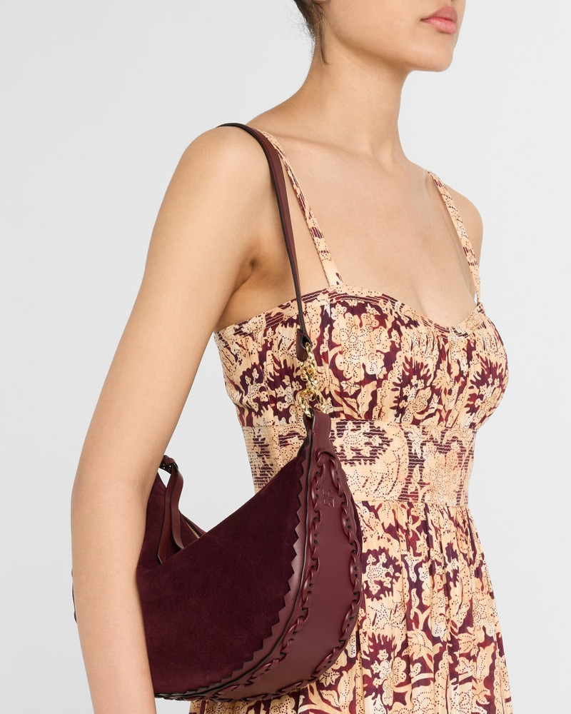 ULLA JOHNSON Twyla Small Suede Hobo Bag outlook
