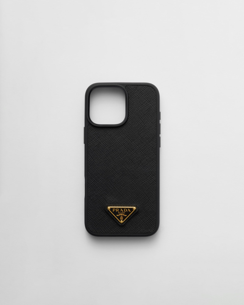 Saffiano leather case for iPhone 16 Pro Max 1