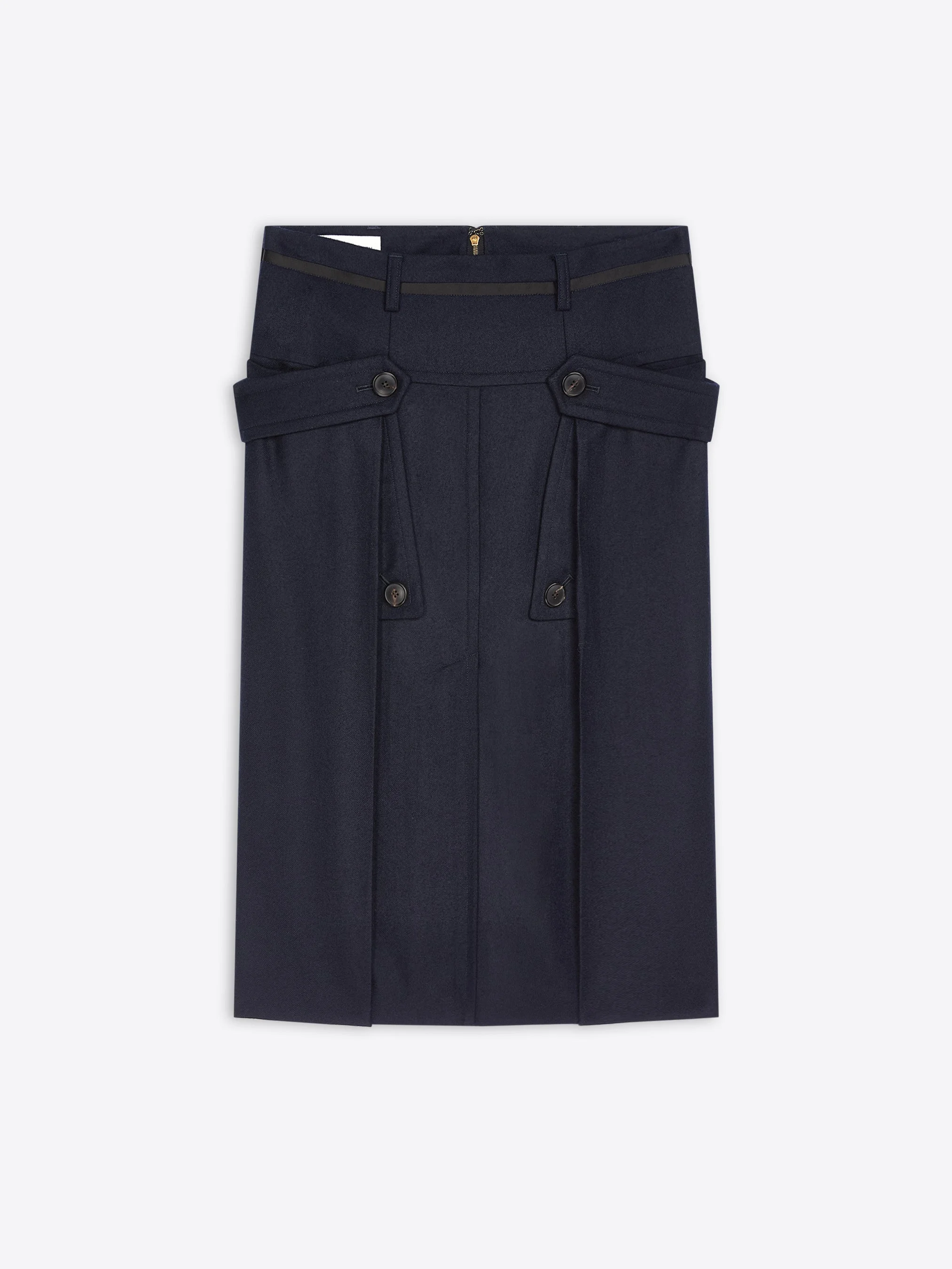 WOOL MIDI SKIRT - 1