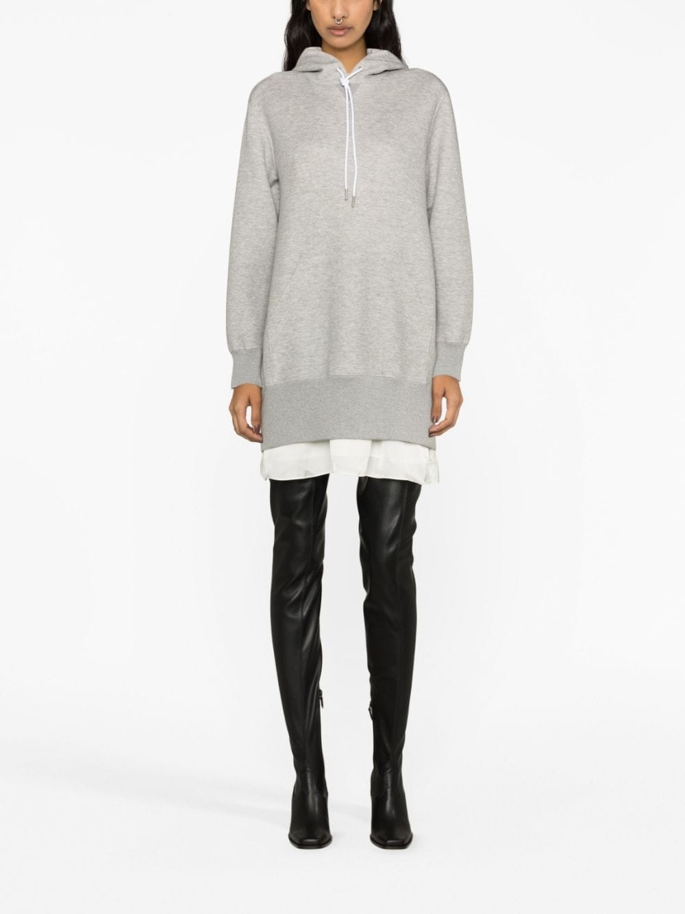 sacai Zipped hoodie dress tessabit REVERSIBLE