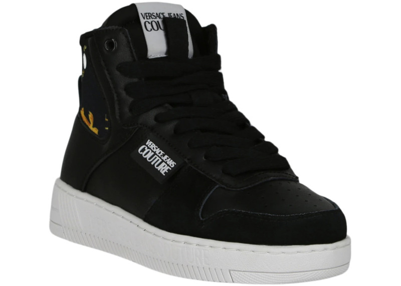 VERSACE Versace Jeans Meyssa Baroque High Top Black Gold (Women's) outlook