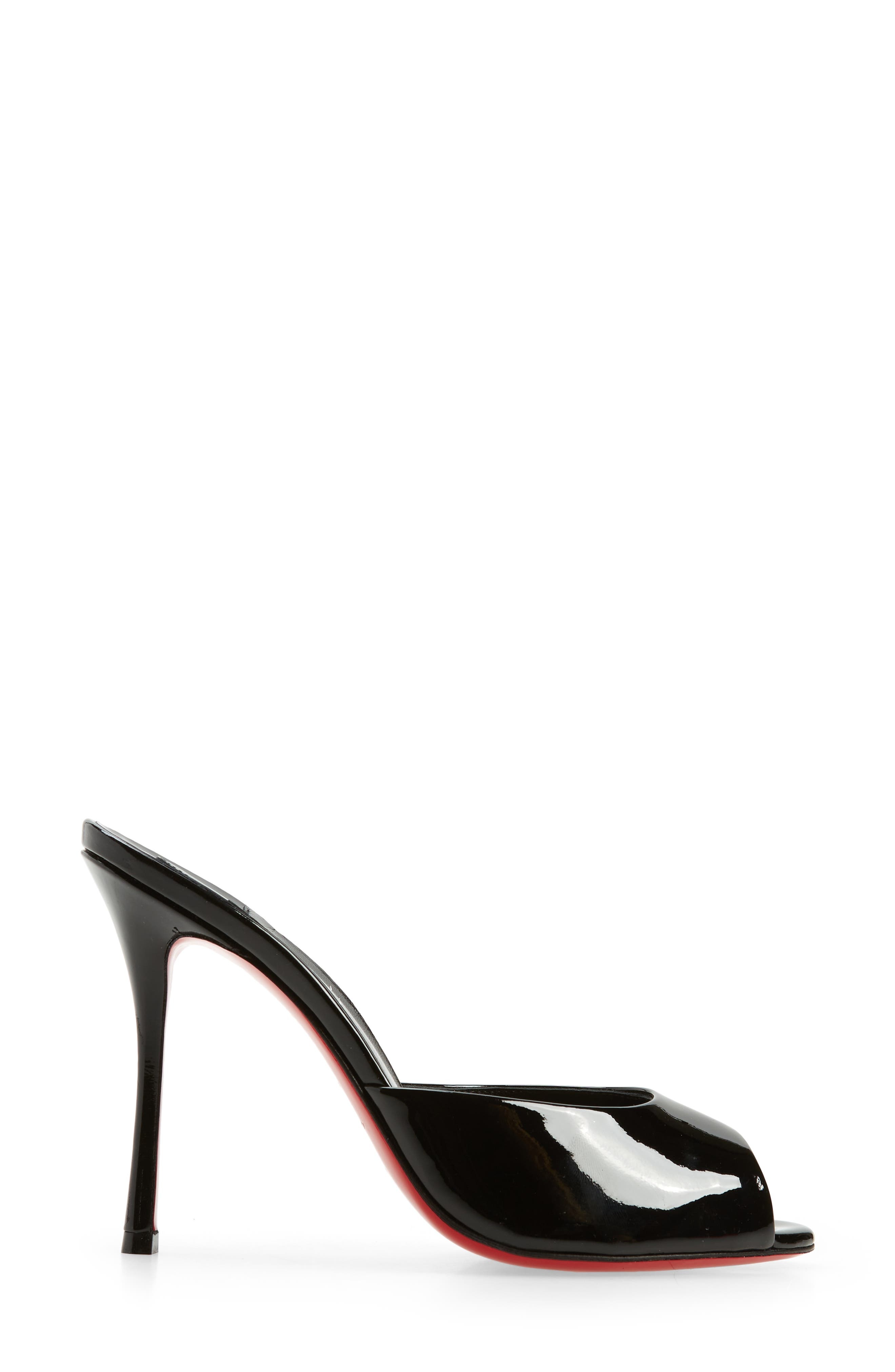 Christian Louboutin Me Dolly Peep Toe Slide Sandal in B439 Black at Nordstrom - 4